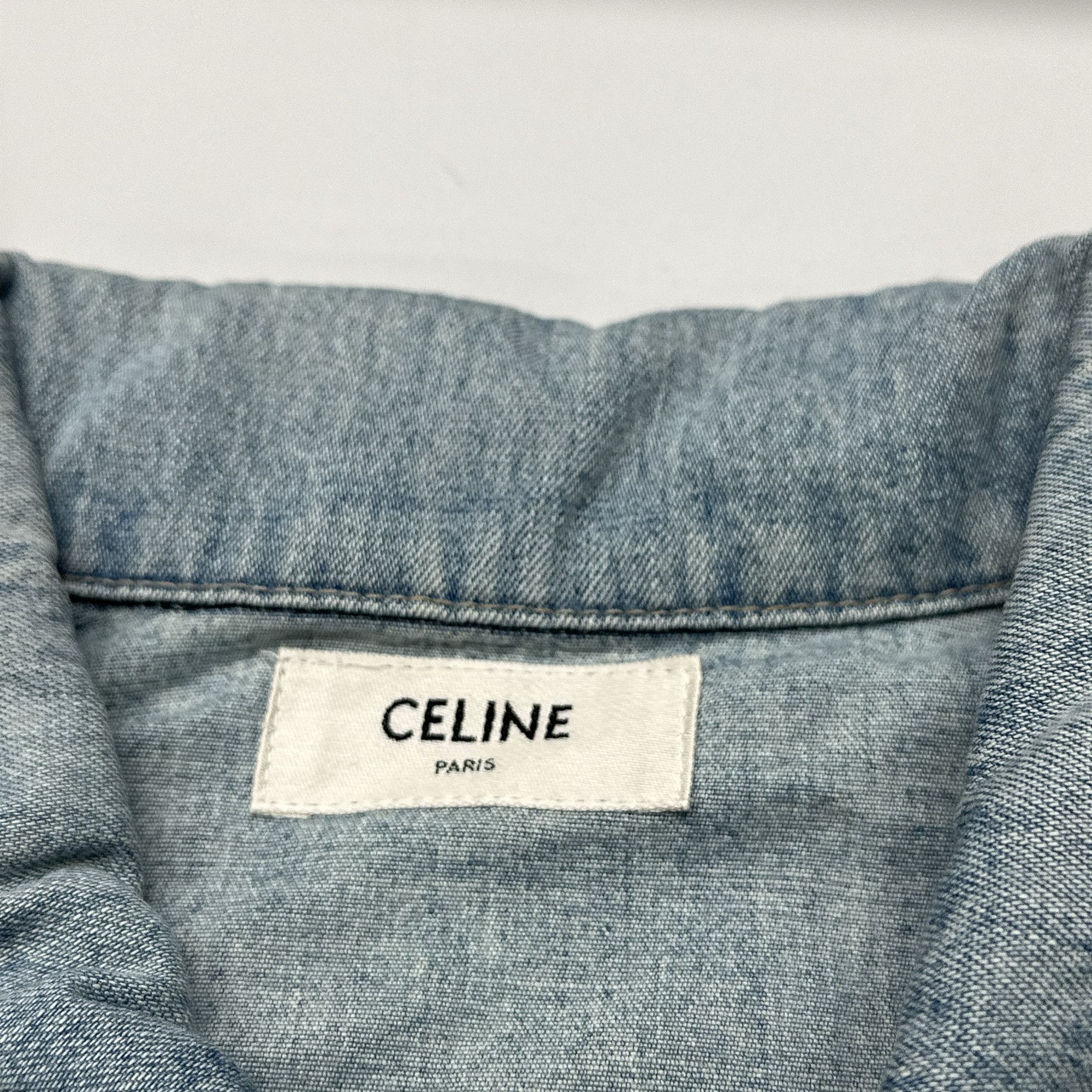 Celine Celine Washed Denim Pullover Jacket Size M Size M / US 6-8 / IT 42-44 - 4 Thumbnail