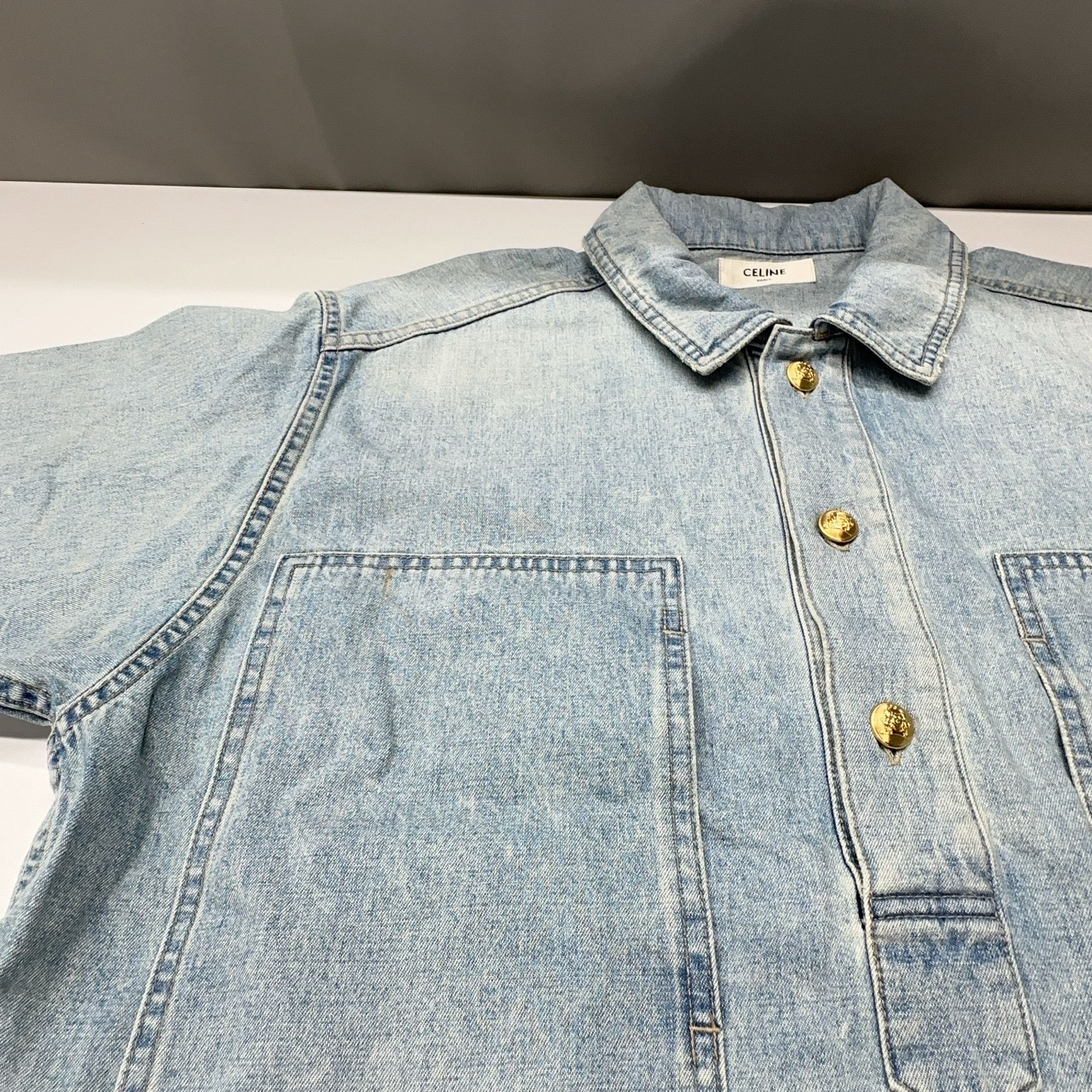 Celine Celine Washed Denim Pullover Jacket Size M Size M / US 6-8 / IT 42-44 - 10 Thumbnail
