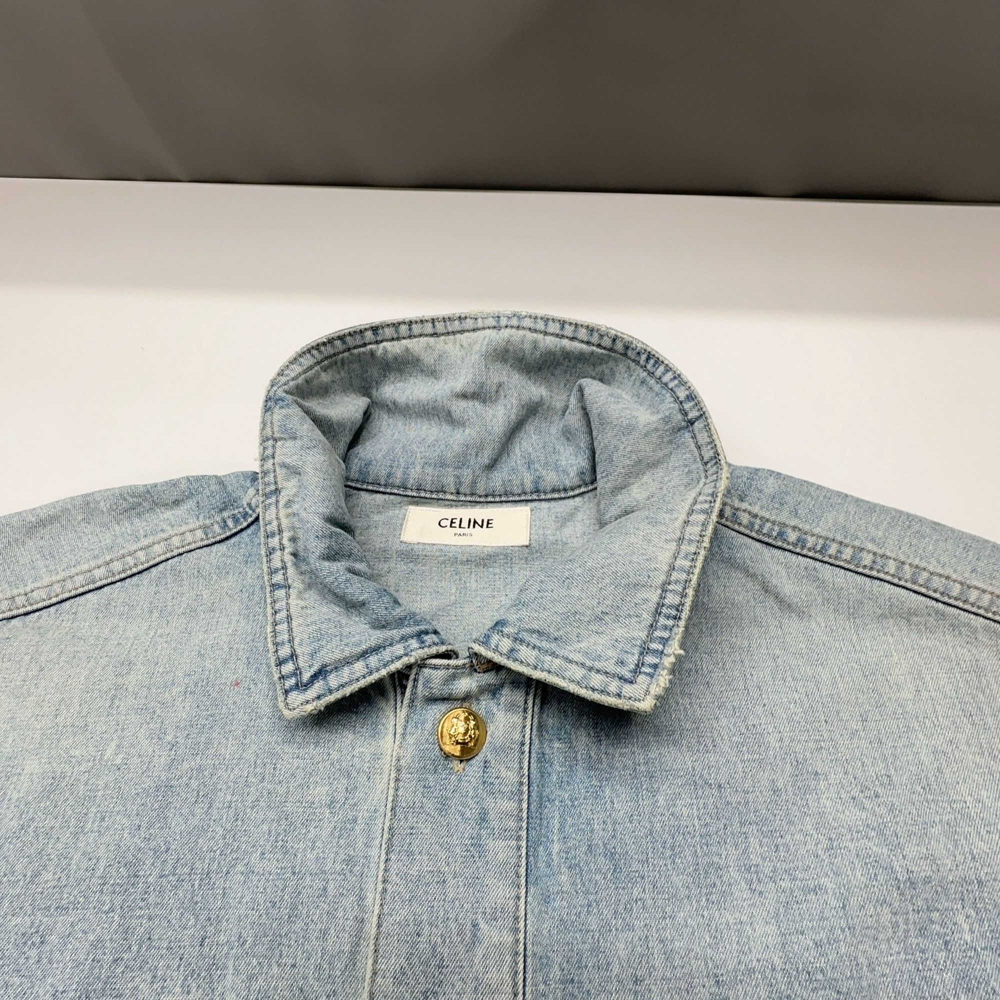 Celine Celine Washed Denim Pullover Jacket Size M Size M / US 6-8 / IT 42-44 - 6 Thumbnail