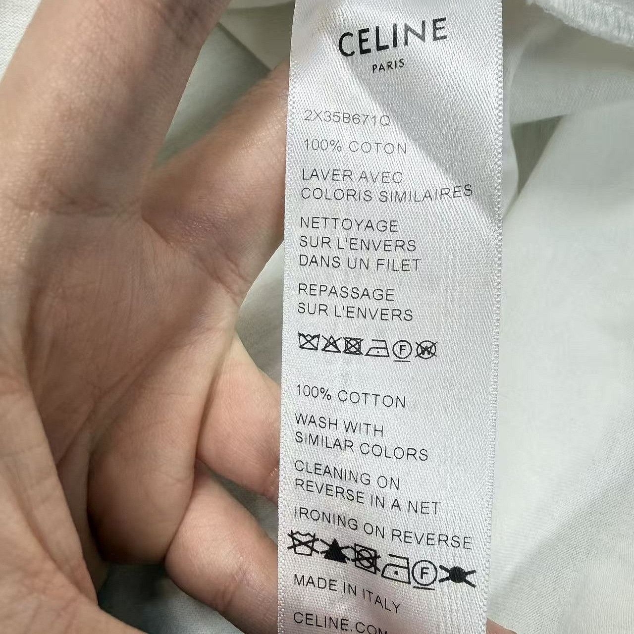 Celine Celine Embroidered Logo Ringer T-Shirt Size L Size L / US 10 / IT 46 - 5 Thumbnail