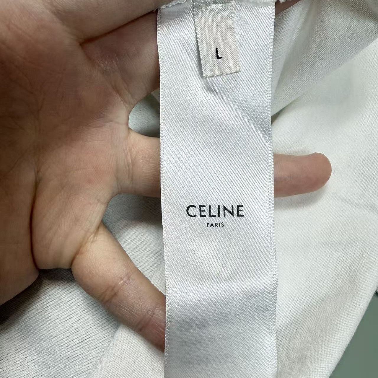 Celine Celine Embroidered Logo Ringer T-Shirt Size L Size L / US 10 / IT 46 - 4 Thumbnail