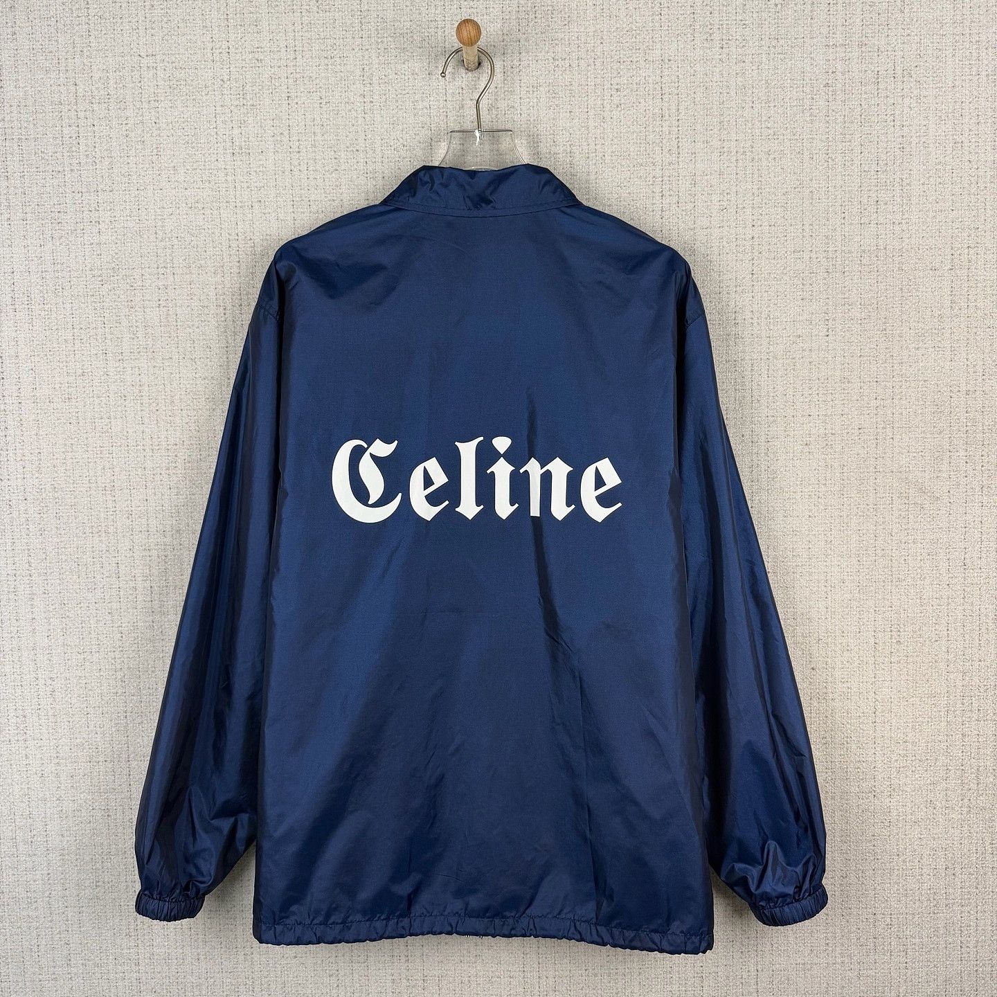 Celine CELINE Logo Print Coach Jacket Size L Size US L / EU 52-54 / 3 - 2 Thumbnail