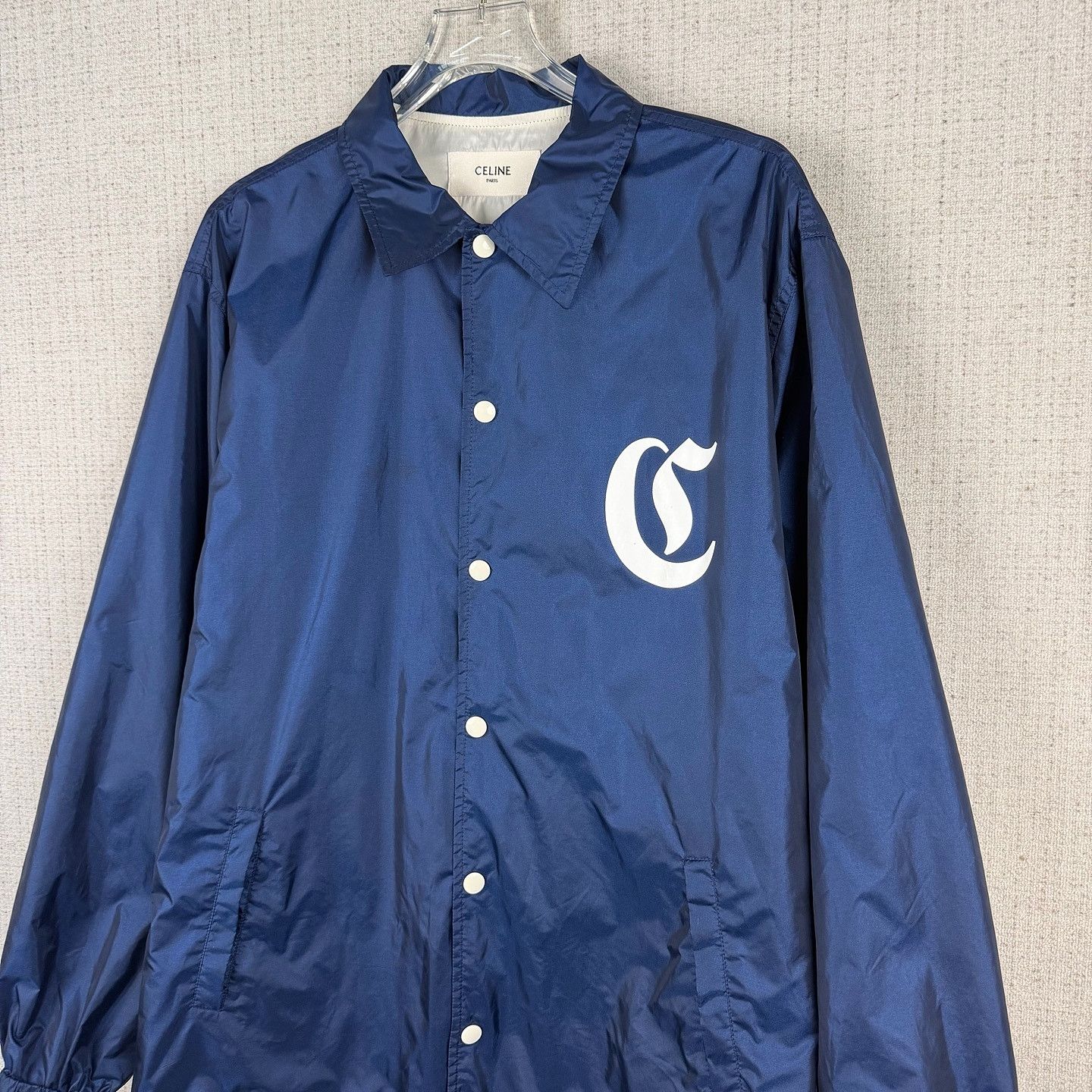 Celine CELINE Logo Print Coach Jacket Size L Size US L / EU 52-54 / 3 - 6 Thumbnail