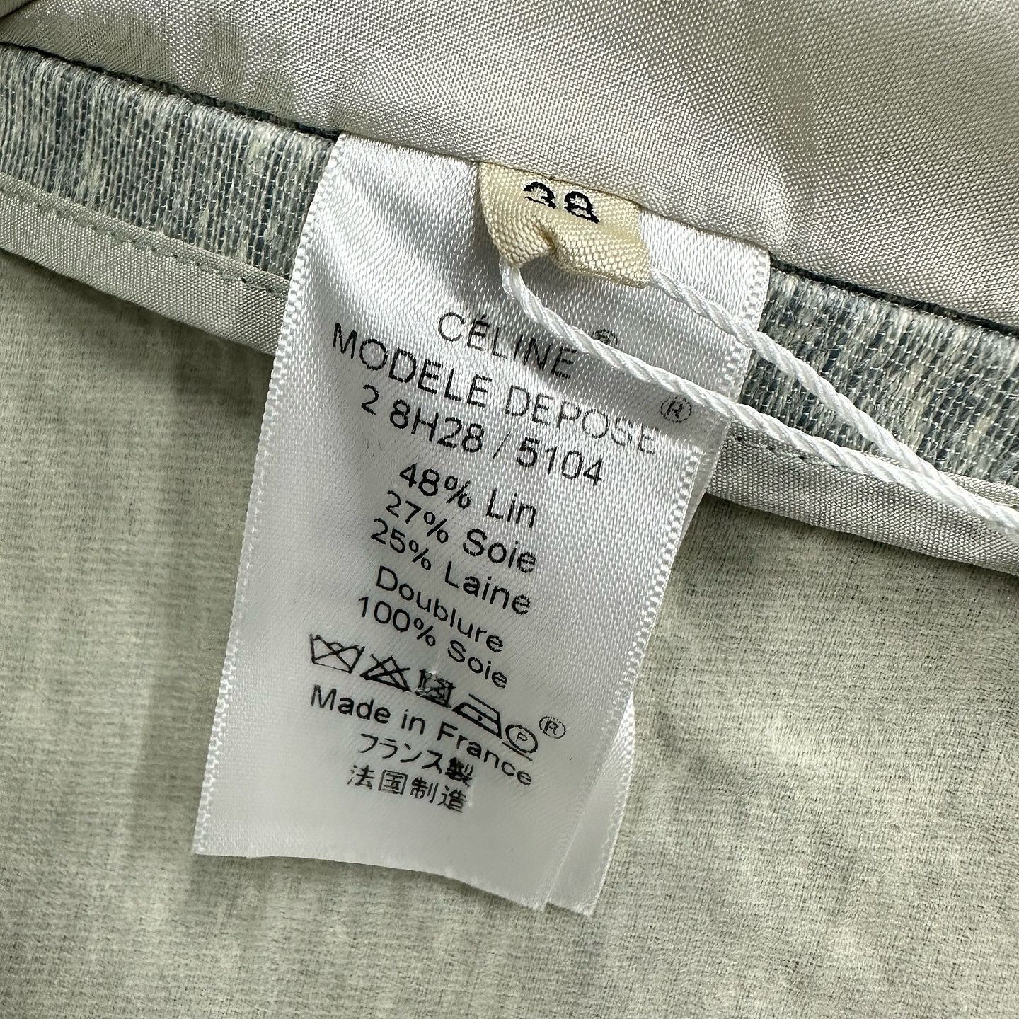 Celine CELINE Wool Silk Linen Blend Coat Size 38 Size S / US 4 / IT 40 - 4 Thumbnail