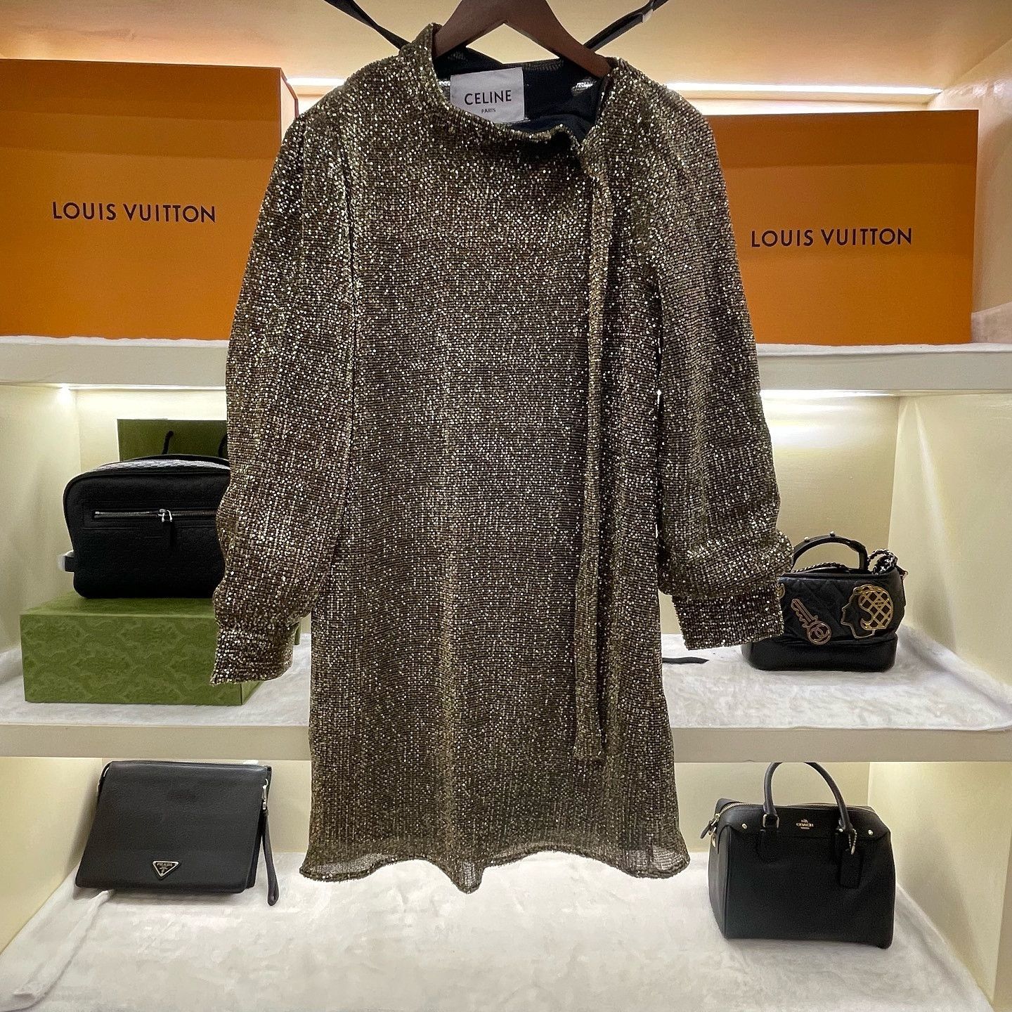 Celine Celine Sequin Mini Dress Size L Size L / US 10 / IT 46 - 5 Thumbnail