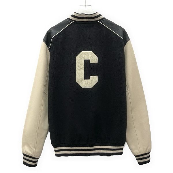 Celine Celine C Logo Wool Leather Bomber Size XL Size US XL / EU 56 / 4 - 2 Thumbnail