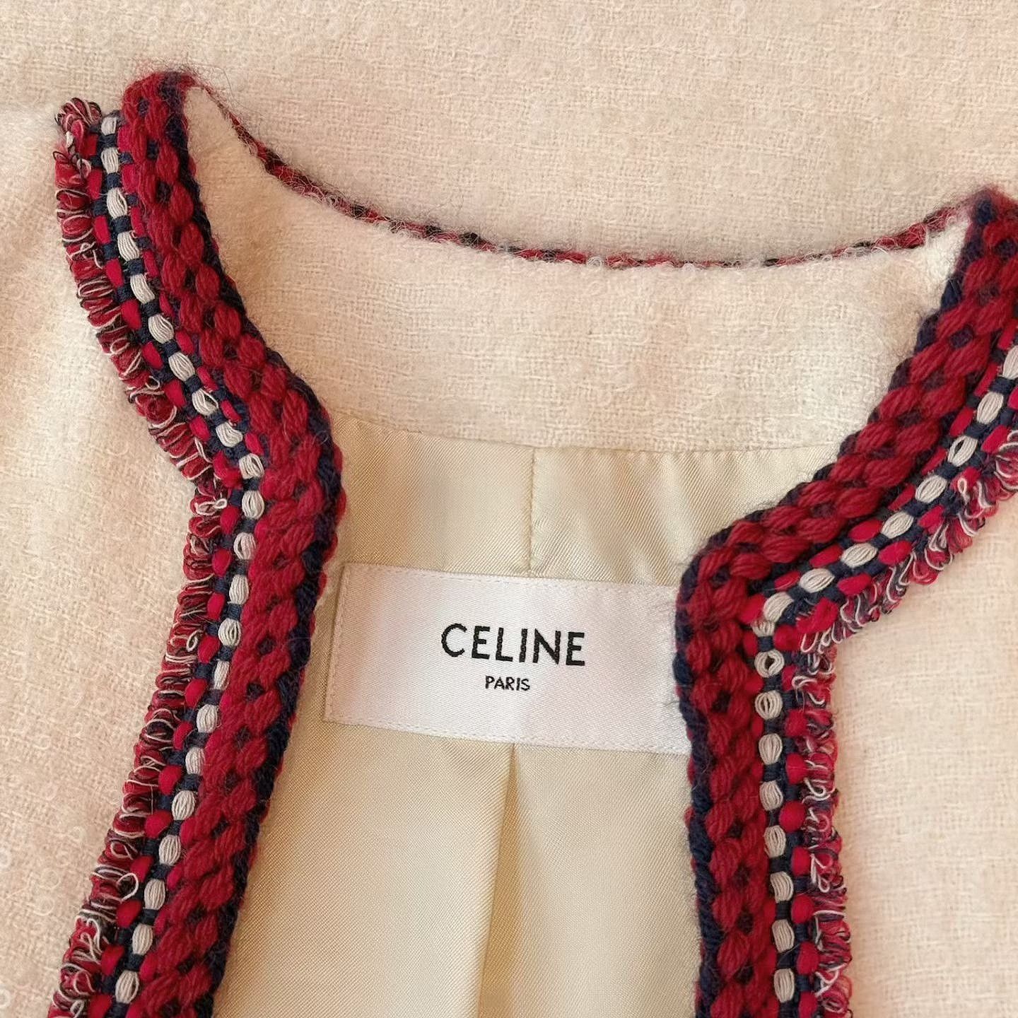 Celine CELINE Chasseur Wool Blend Tweed Jacket Size 34 Size XS / US 0-2 / IT 36-38 - 3 Thumbnail