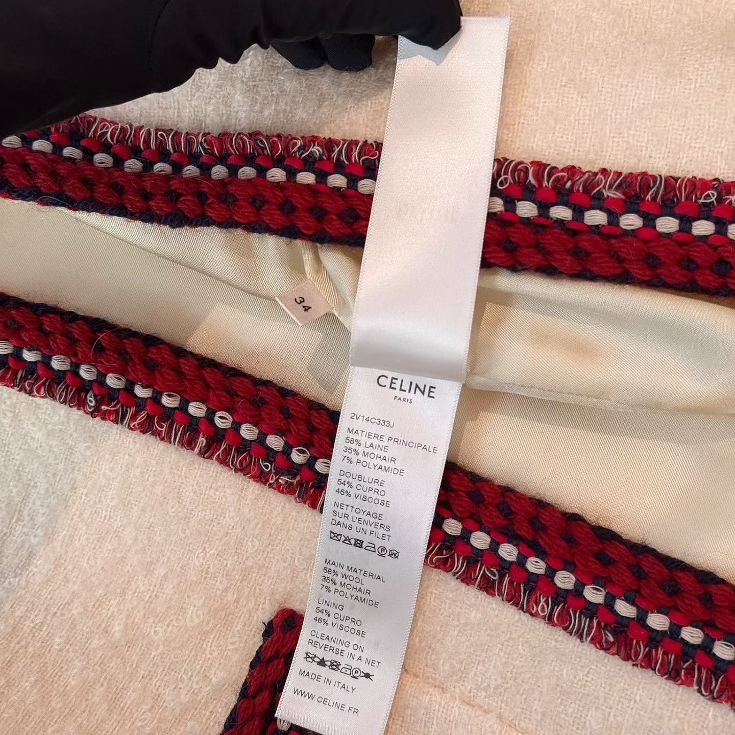 Celine CELINE Chasseur Wool Blend Tweed Jacket Size 34 Size XS / US 0-2 / IT 36-38 - 4 Thumbnail