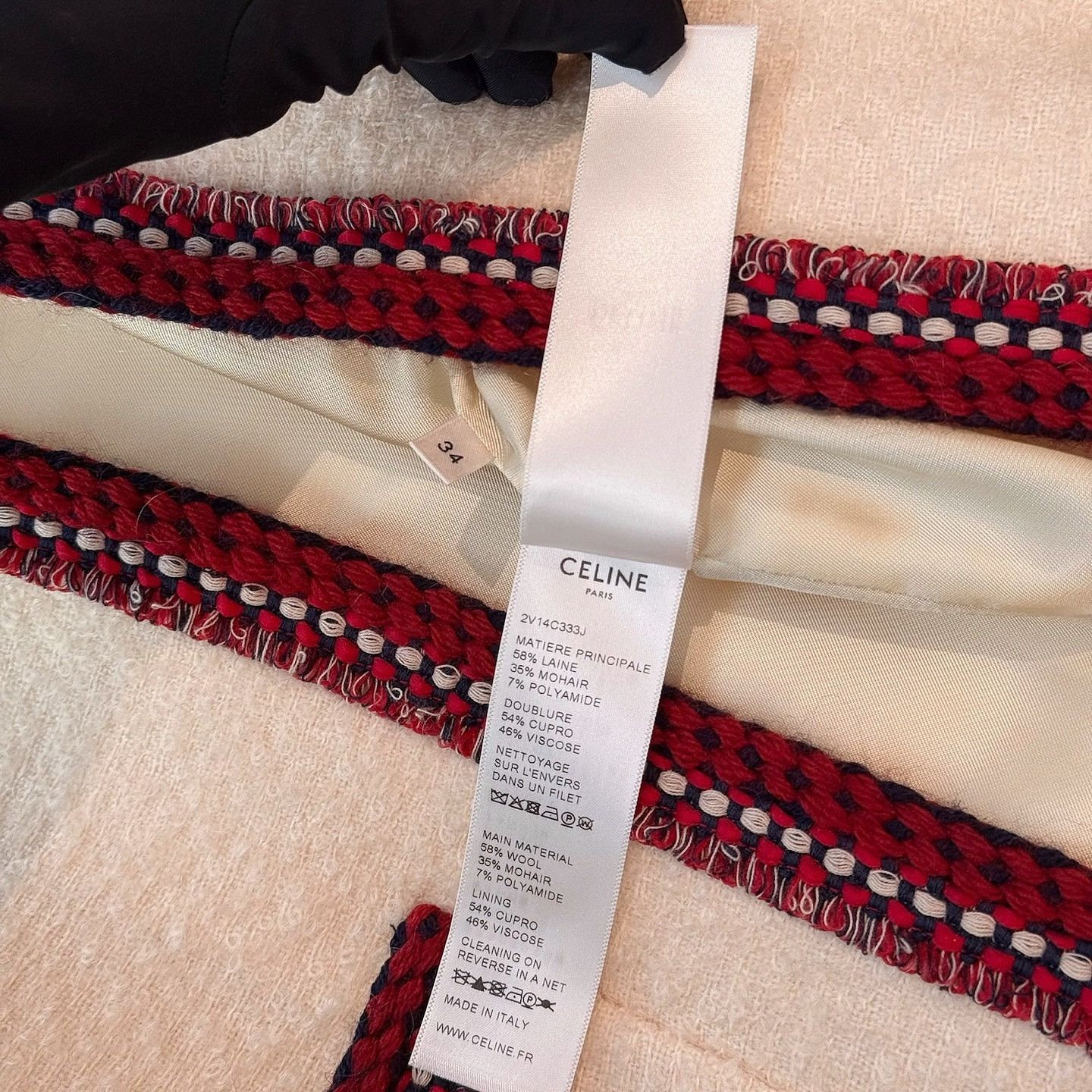 Celine CELINE Chasseur Wool Blend Tweed Jacket Size 34 Size XS / US 0-2 / IT 36-38 - 12 Thumbnail