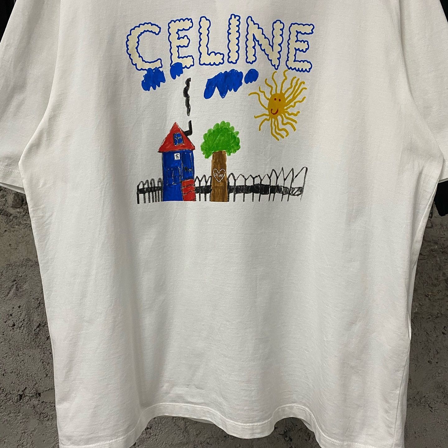 Celine Celine Drawing Graphic T-Shirt Size XS Size XS / US 0-2 / IT 36-38 - 5 Thumbnail