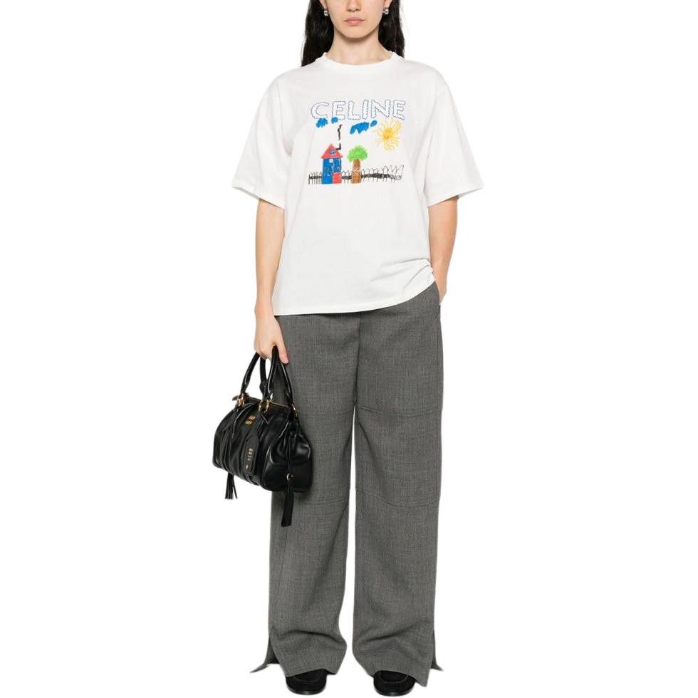 Celine Celine Drawing Graphic T-Shirt Size XS Size XS / US 0-2 / IT 36-38 - 7 Thumbnail