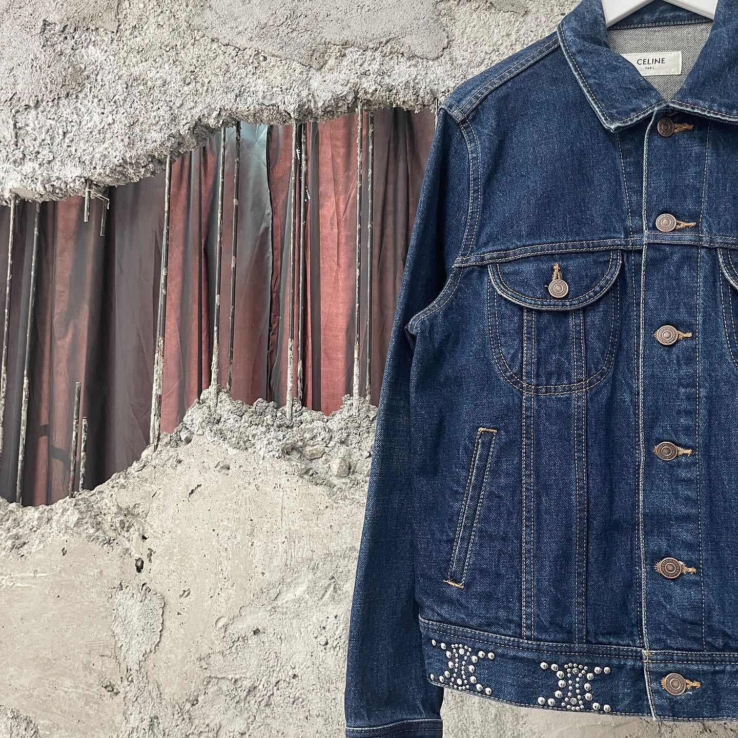 Celine Celine Studded Triomphe Denim Jacket Size M Size M / US 6-8 / IT 42-44 - 6 Thumbnail