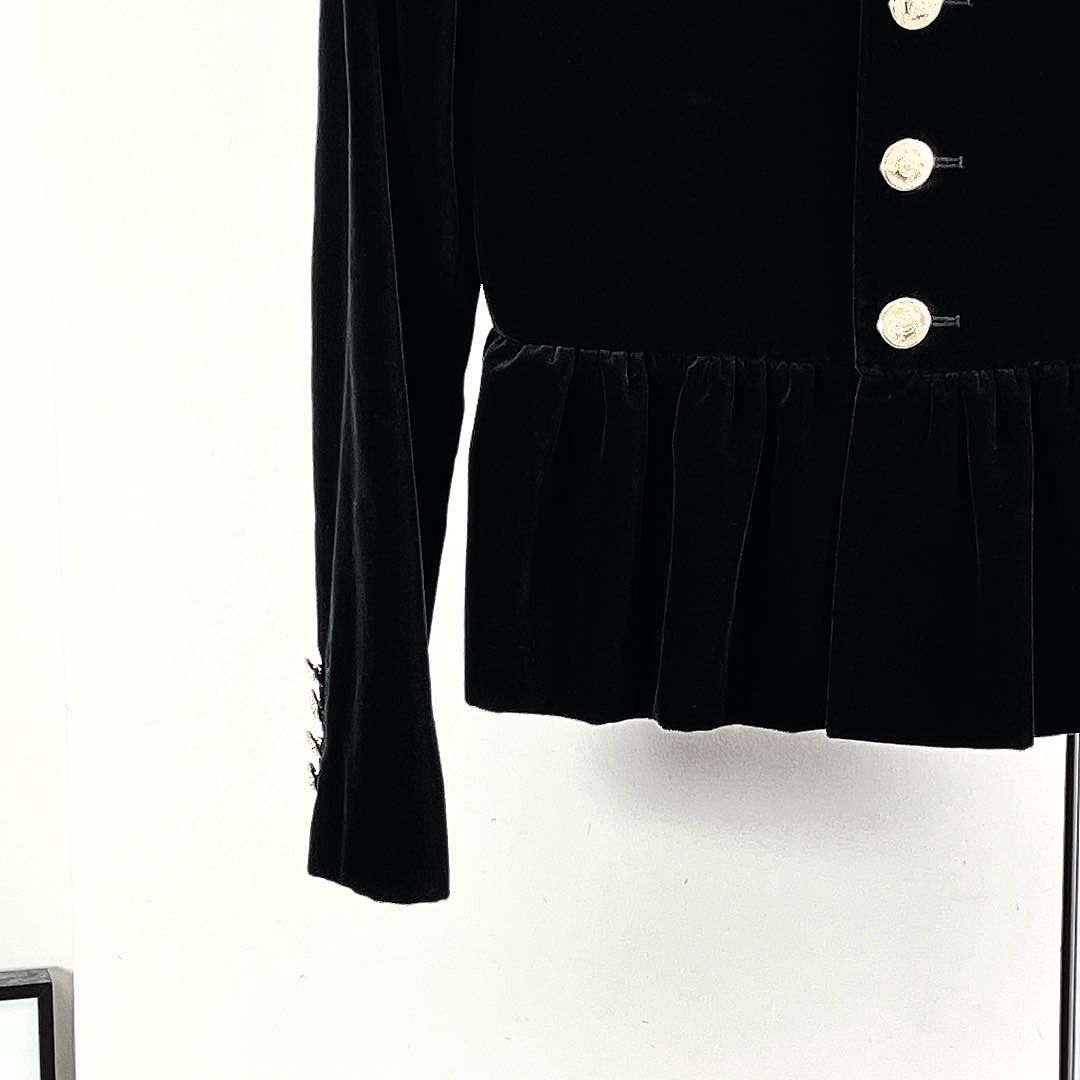 Celine Celine Velvet Gold Button Jacket Size 34 Size XS / US 0-2 / IT 36-38 - 6 Thumbnail
