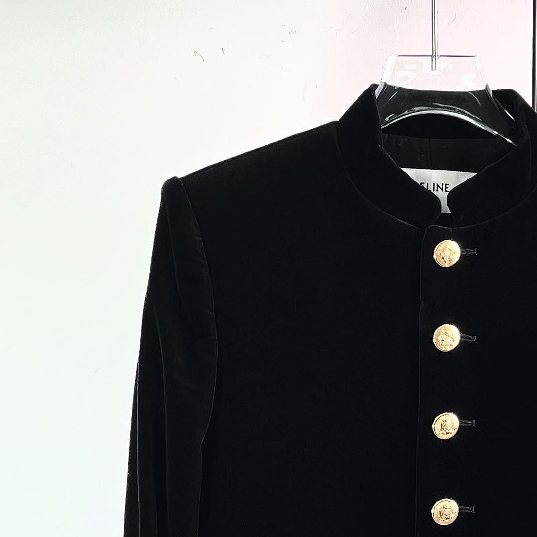 Celine Celine Velvet Gold Button Jacket Size 34 Size XS / US 0-2 / IT 36-38 - 5 Thumbnail