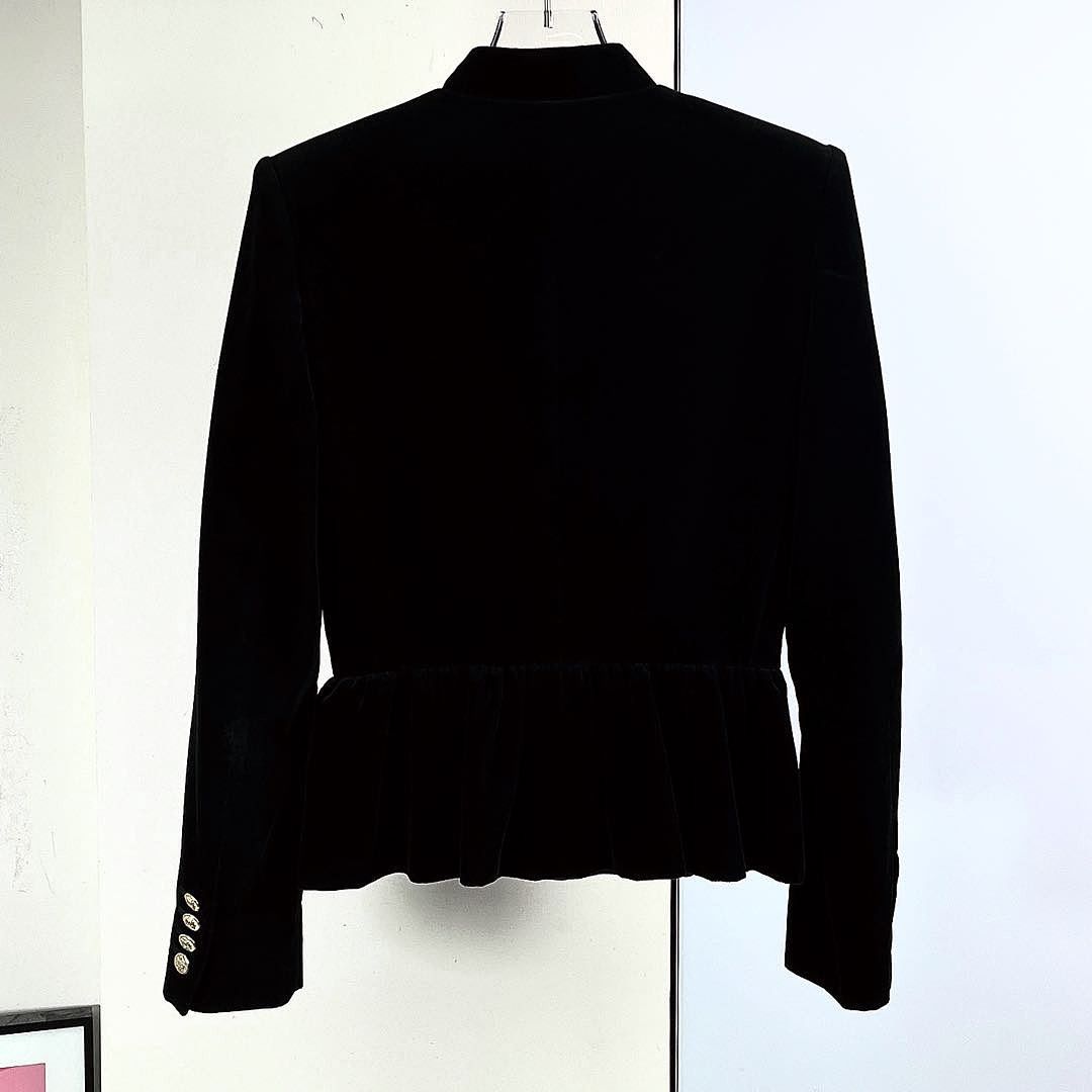 Celine Celine Velvet Gold Button Jacket Size 34 Size XS / US 0-2 / IT 36-38 - 2 Thumbnail