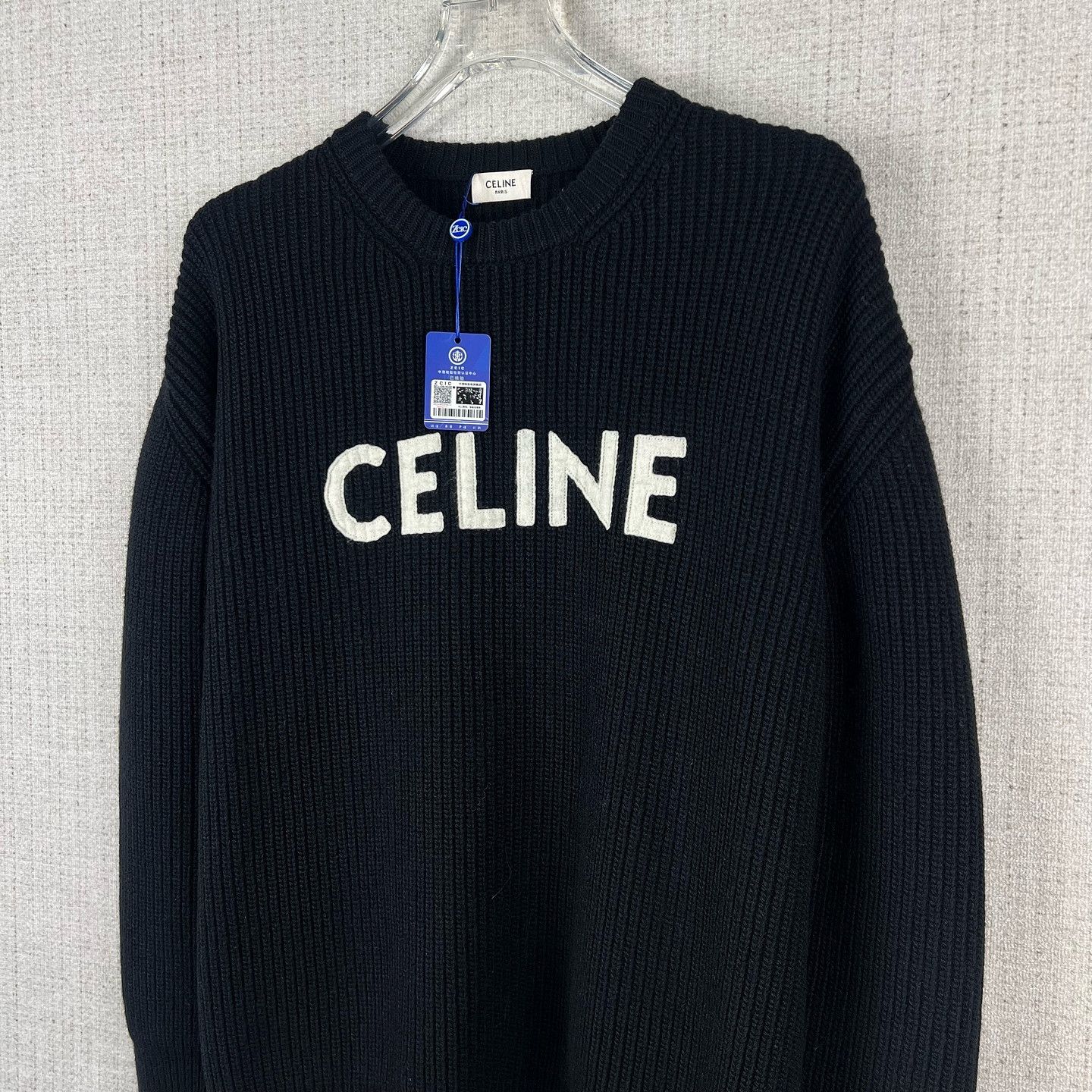 Celine Celine Logo Embroidered Wool Sweater Size S Size S / US 4 / IT 40 - 6 Thumbnail