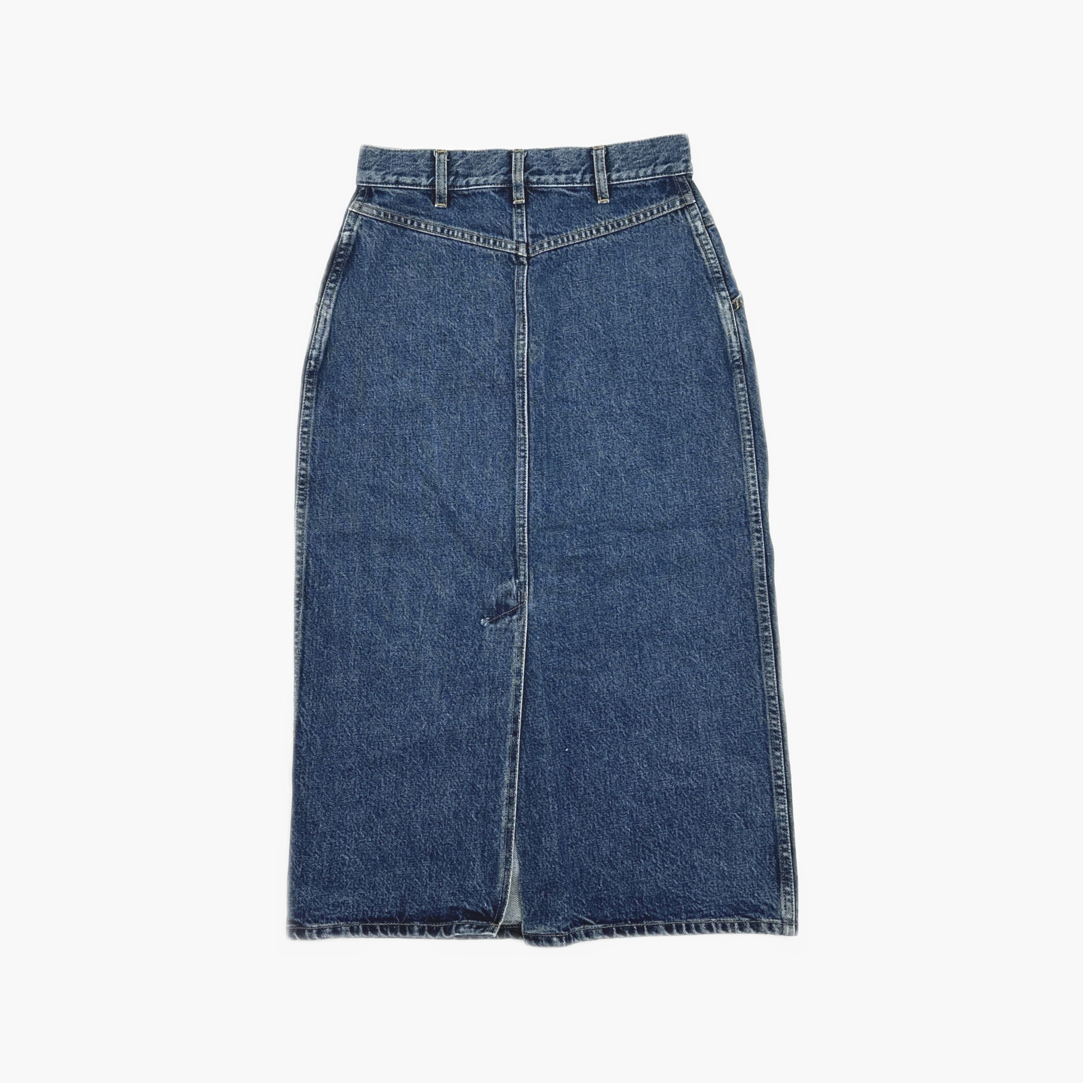 Celine Celine Dark Wash Denim Midi Skirt Size 26 Size 26" / US 2 / IT 38 - 2 Thumbnail