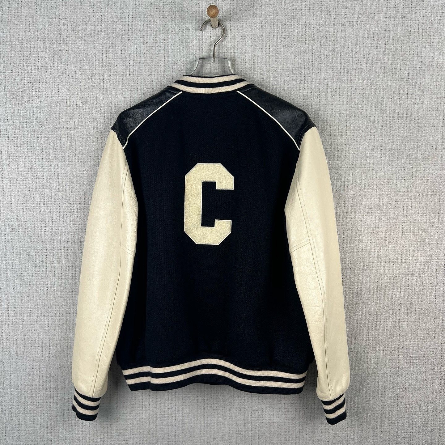 Celine Celine Wool Leather Varsity Jacket Size 52 Size US L / EU 52-54 / 3 - 2 Thumbnail