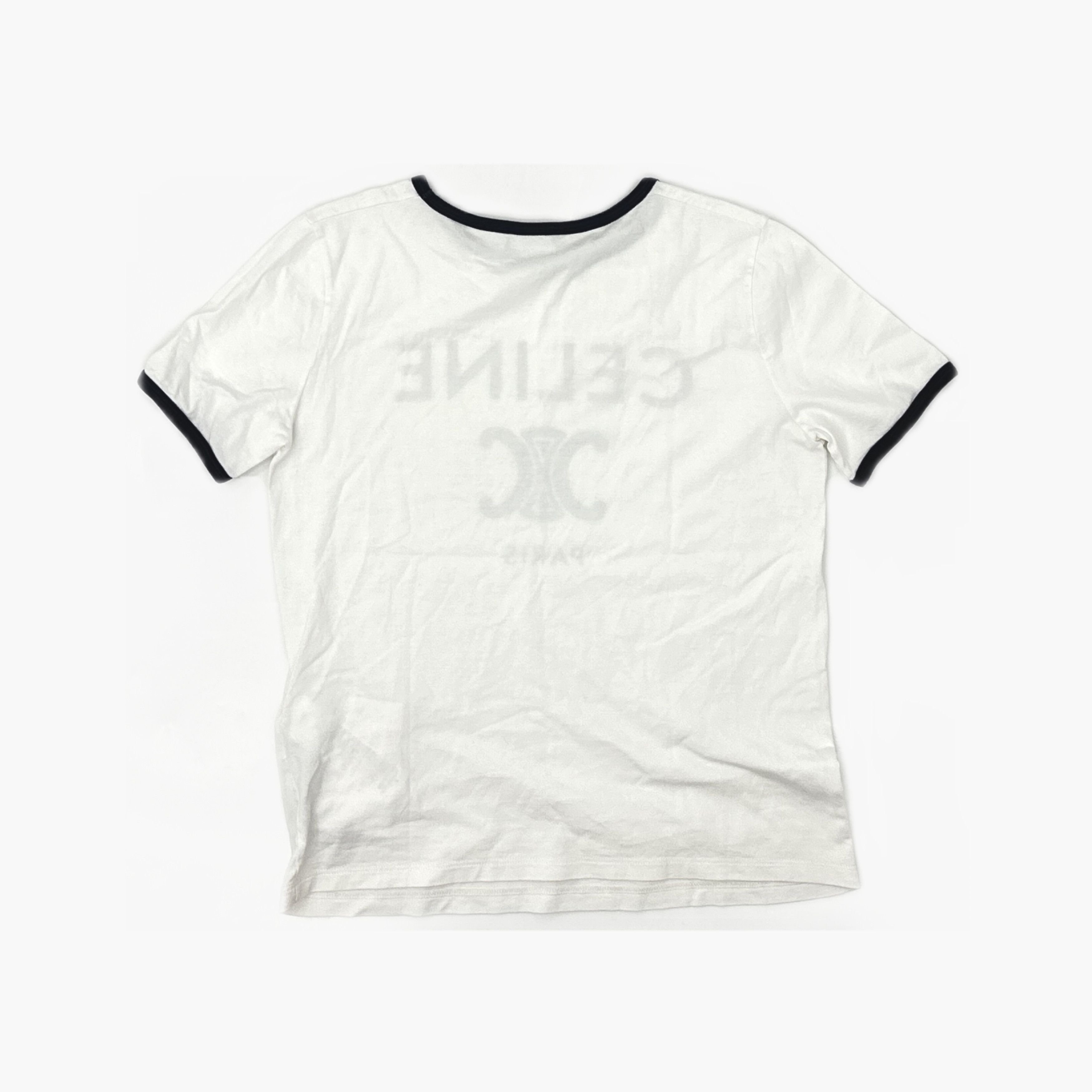 Celine CELINE Triomphe Logo T-Shirt Size S Size S / US 4 / IT 40 - 2 Thumbnail