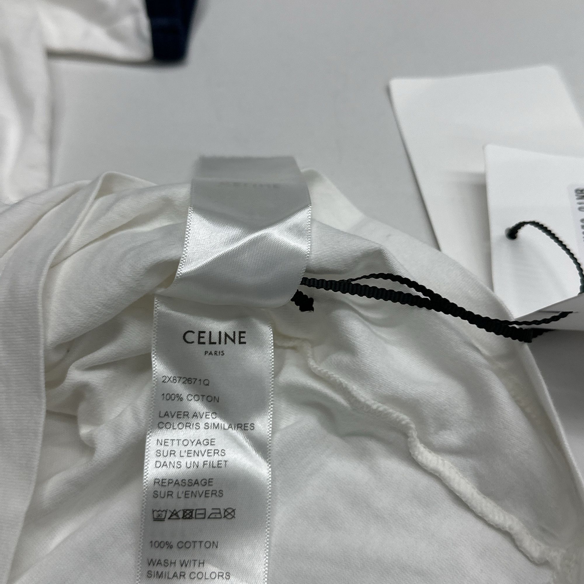 Celine CELINE Triomphe Logo T-Shirt Size S Size S / US 4 / IT 40 - 6 Thumbnail