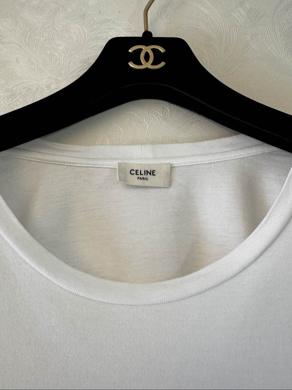 Celine CELINE Logo Embroidered T-Shirt Size M Size M / US 6-8 / IT 42-44 - 3 Thumbnail