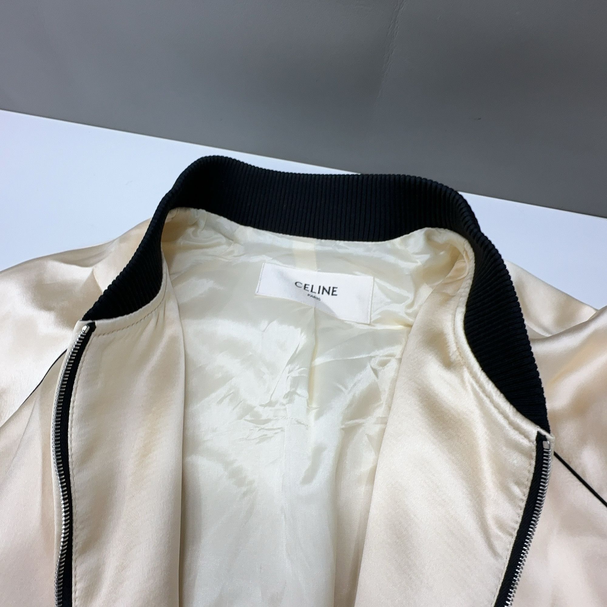 Celine CELINE Satin Bomber Jacket Size 36 Size XS / US 0-2 / IT 36-38 - 7 Thumbnail