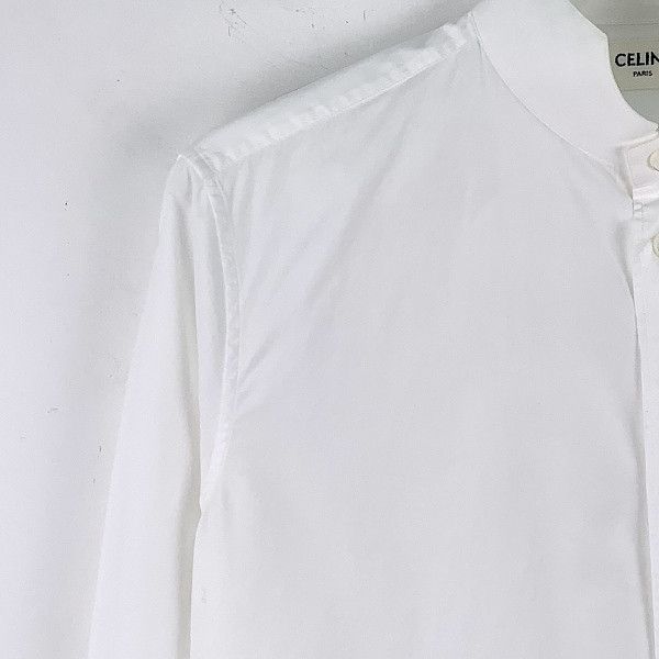 Celine Celine White Cotton Stand Collar Shirt Size 36 Size XS / US 0-2 / IT 36-38 - 7 Thumbnail