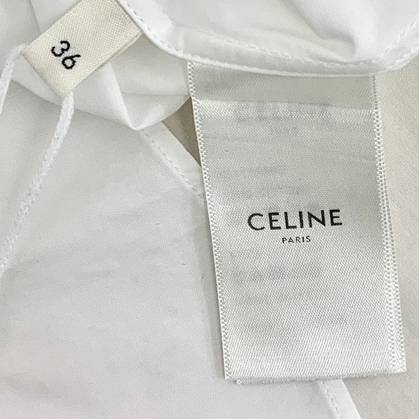 Celine Celine White Cotton Stand Collar Shirt Size 36 Size XS / US 0-2 / IT 36-38 - 4 Thumbnail