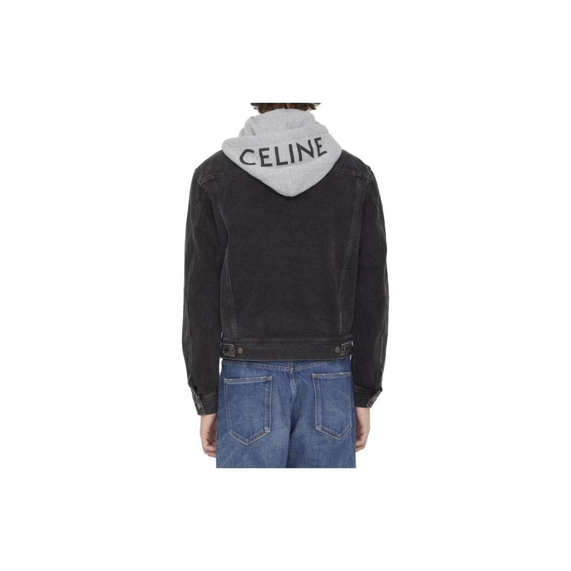Celine Celine Logo Hooded Denim Jacket Size S Size US S / EU 44-46 / 1 - 7 Thumbnail