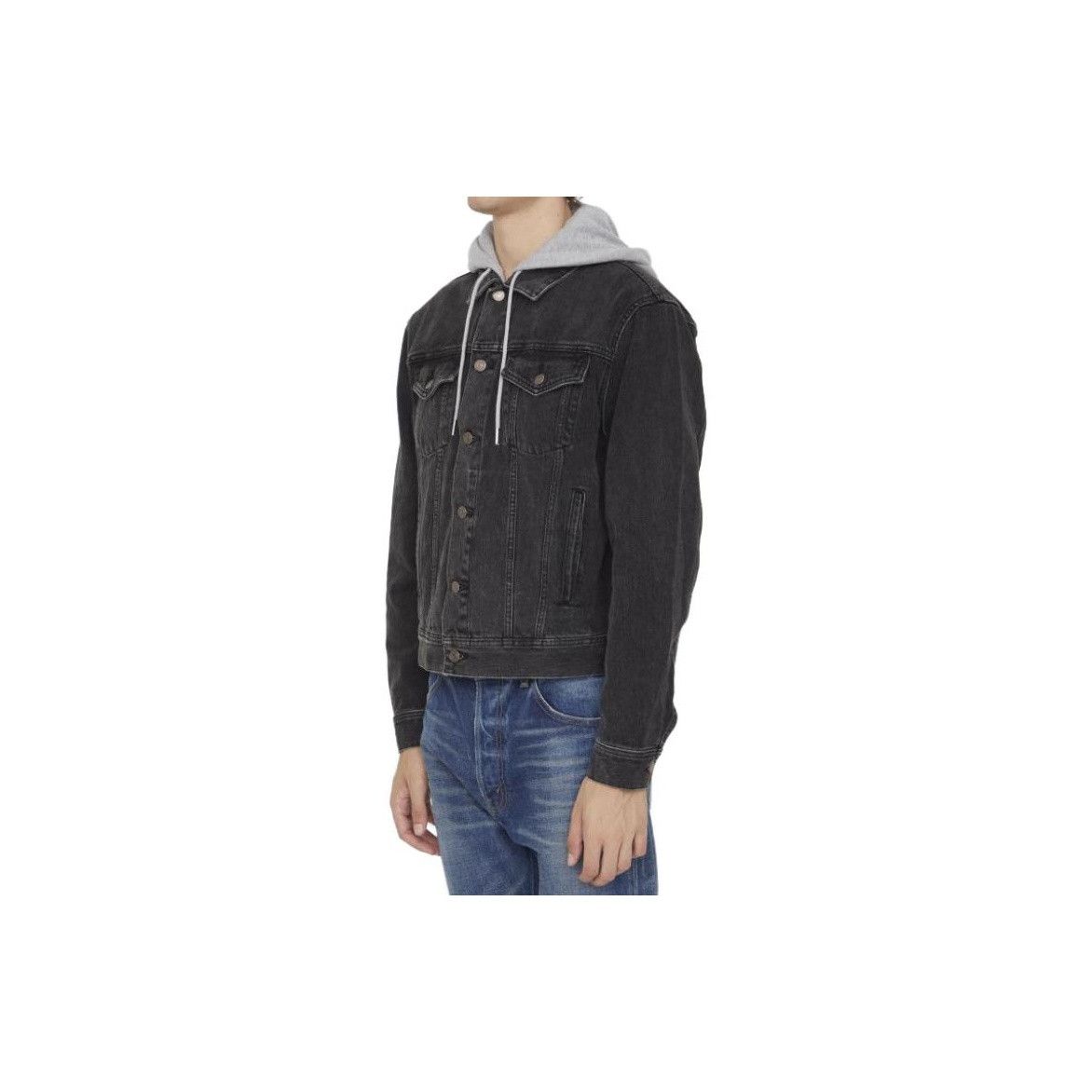 Celine Celine Logo Hooded Denim Jacket Size S Size US S / EU 44-46 / 1 - 6 Thumbnail