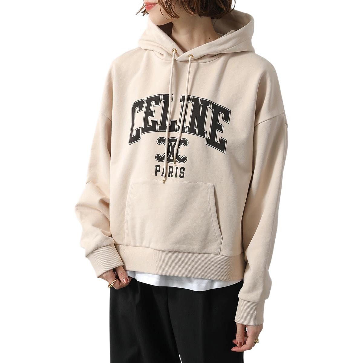 Celine CELINE Logo Print Hoodie Size L Size L / US 10 / IT 46 - 10 Thumbnail