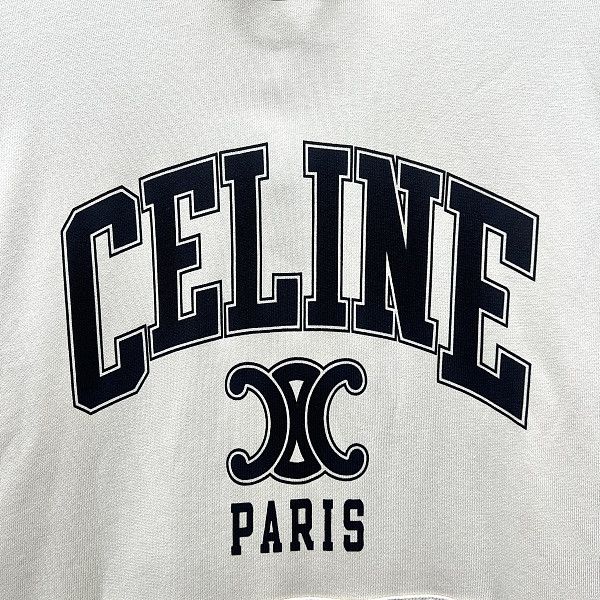 Celine CELINE Logo Print Hoodie Size L Size L / US 10 / IT 46 - 6 Thumbnail