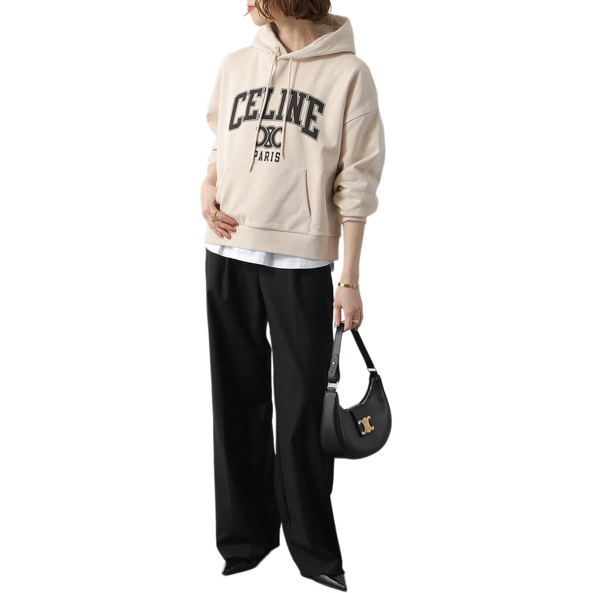 Celine CELINE Logo Print Hoodie Size L Size L / US 10 / IT 46 - 13 Thumbnail