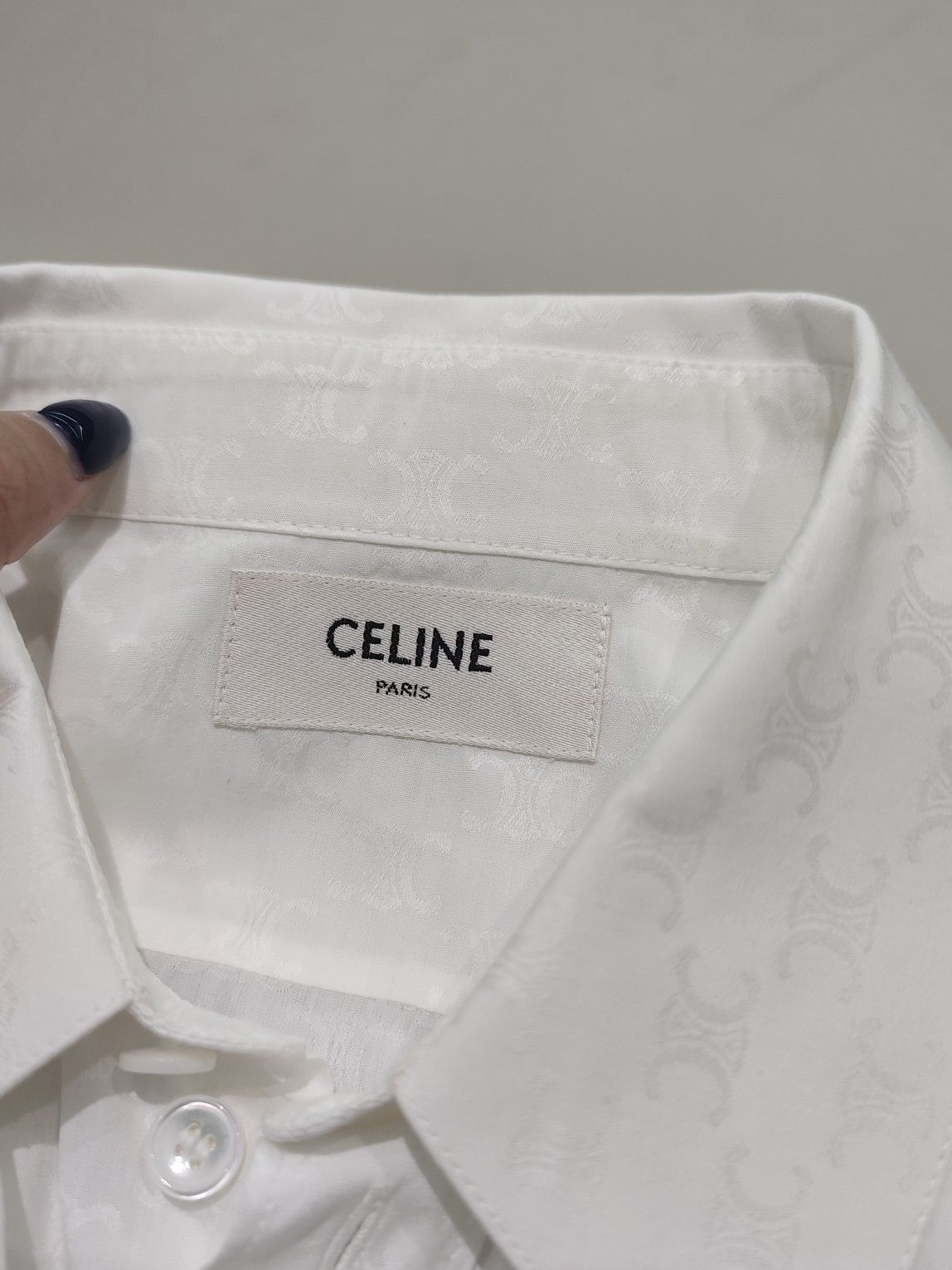 Celine Celine Monogram Button Up Shirt Size 34 Size XS / US 0-2 / IT 36-38 - 3 Thumbnail