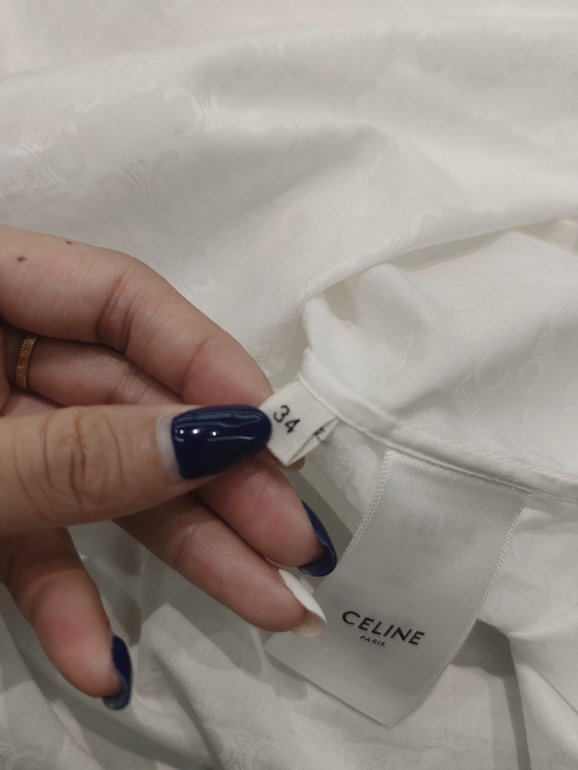 Celine Celine Monogram Button Up Shirt Size 34 Size XS / US 0-2 / IT 36-38 - 5 Thumbnail