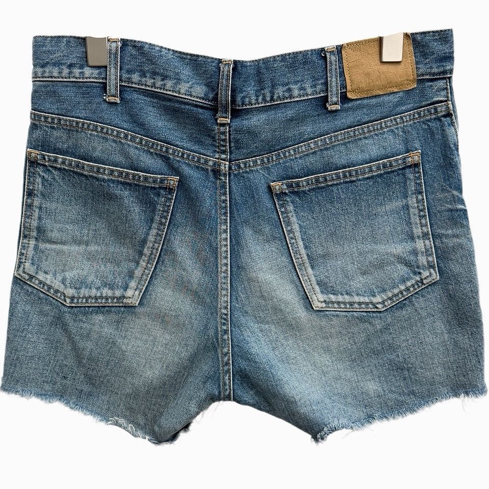 Celine Celine Embroidered Triomphe Denim Shorts Size 26 Size 26" / US 2 / IT 38 - 2 Thumbnail