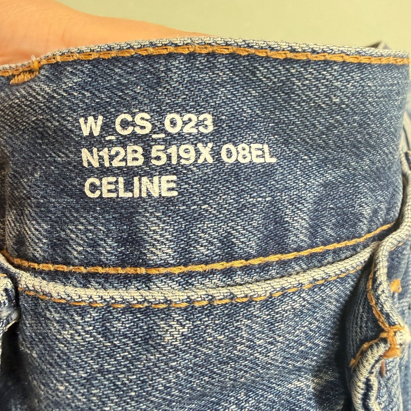 Celine Celine Embroidered Triomphe Denim Shorts Size 26 Size 26" / US 2 / IT 38 - 3 Thumbnail