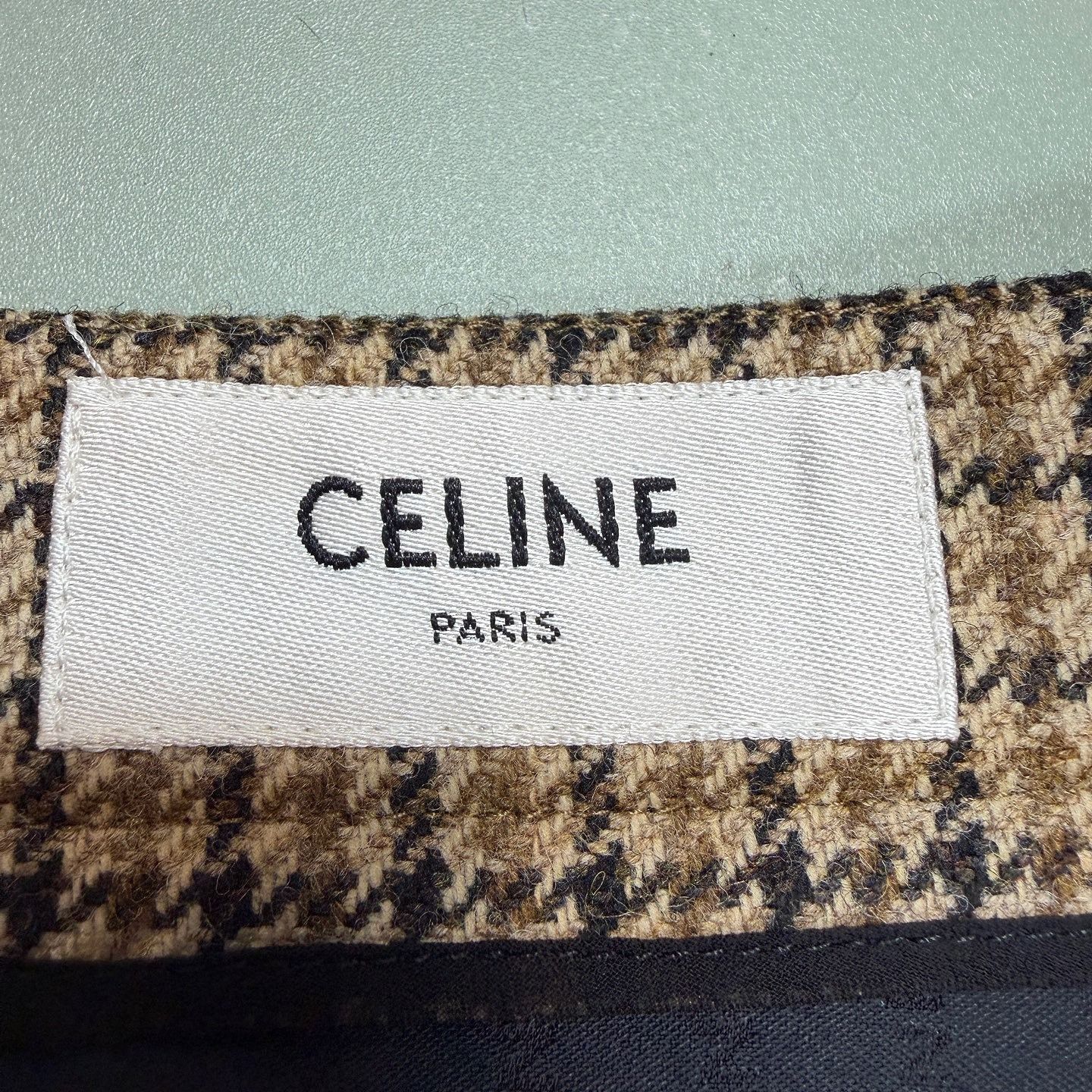 Celine CELINE Houndstooth Wool Mini Skirt Size 38 Size 27" / US 4 / IT 40 - 3 Thumbnail