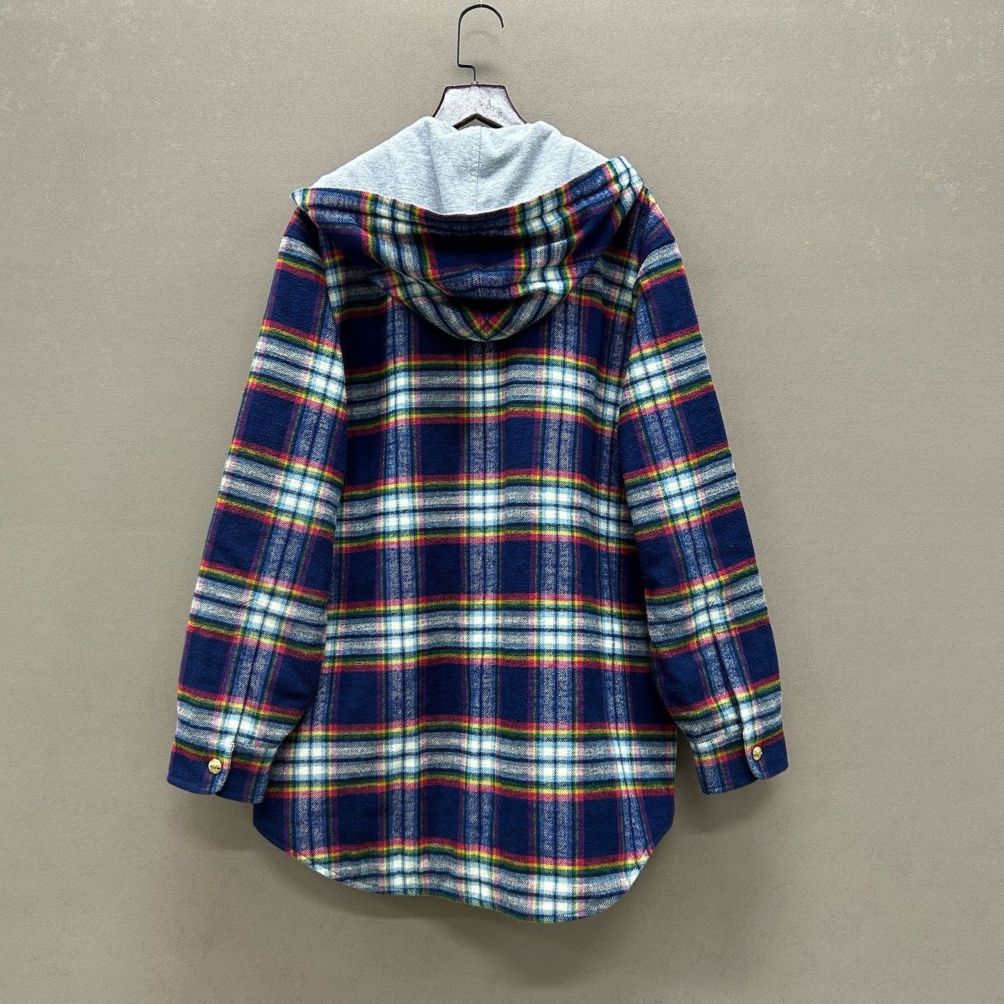 Celine CELINE Plaid Hooded Button Up Size 34 Size XS / US 0-2 / IT 36-38 - 2 Thumbnail