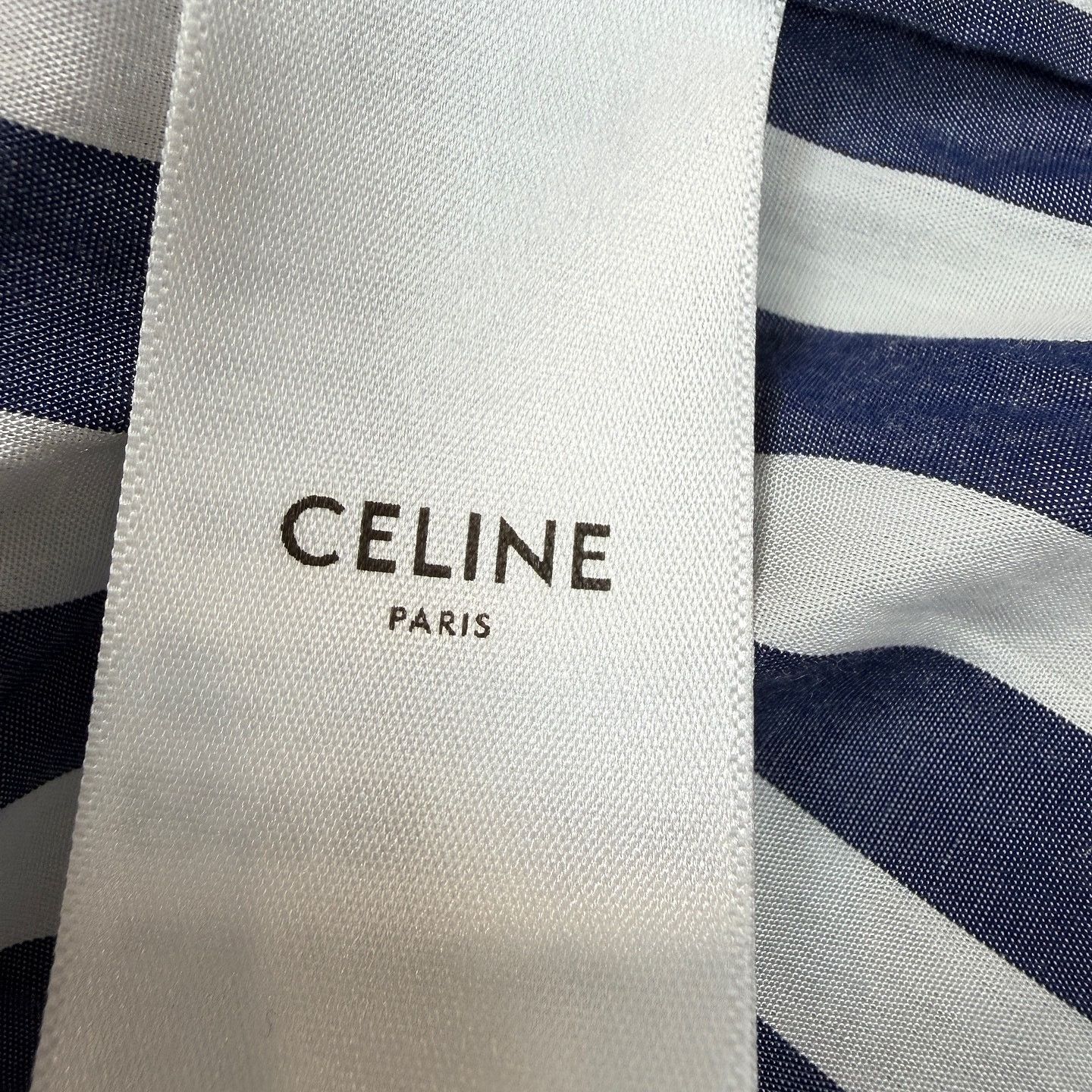 Celine Celine Striped Logo Embroidery Button Up Shirt Size 40 Size M / US 6-8 / IT 42-44 - 4 Thumbnail