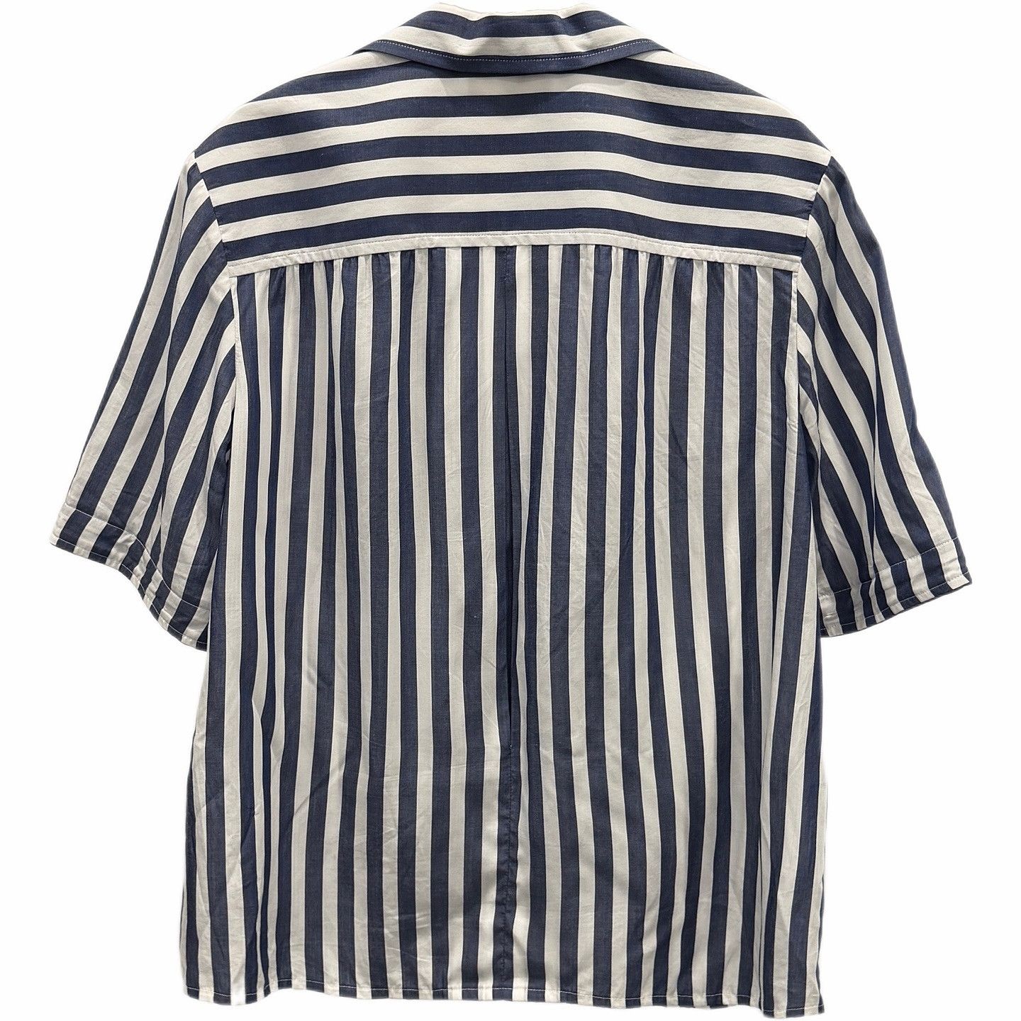 Celine Celine Striped Logo Embroidery Button Up Shirt Size 40 Size M / US 6-8 / IT 42-44 - 2 Thumbnail