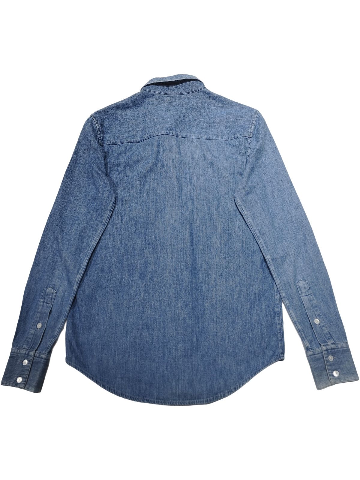 Celine CELINE Triomphe Embroidery Denim Shirt Size S Size US S / EU 44-46 / 1 - 2 Thumbnail