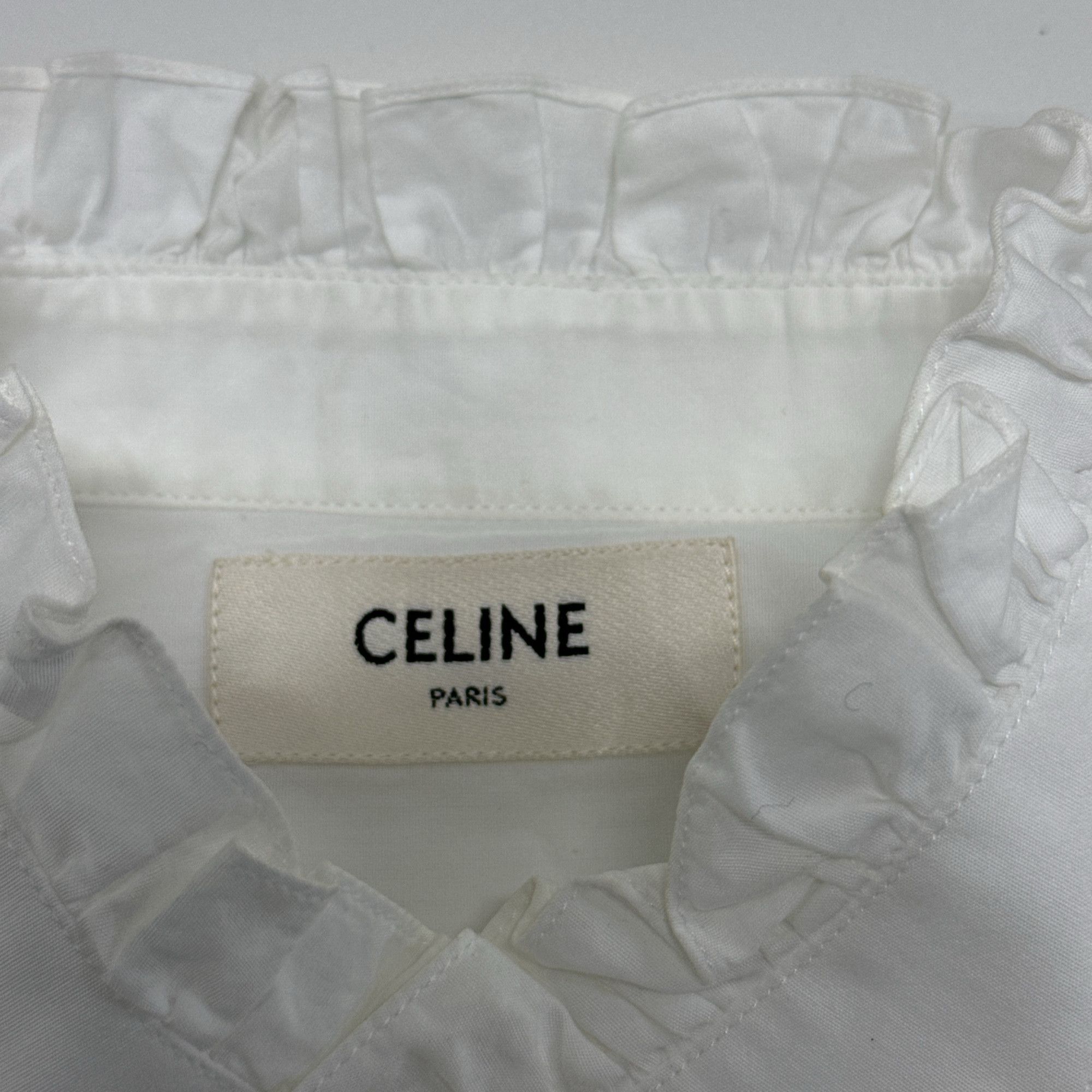 Celine Celine Ruffled Collar Button Up Shirt Size 36 Size XS / US 0-2 / IT 36-38 - 5 Thumbnail