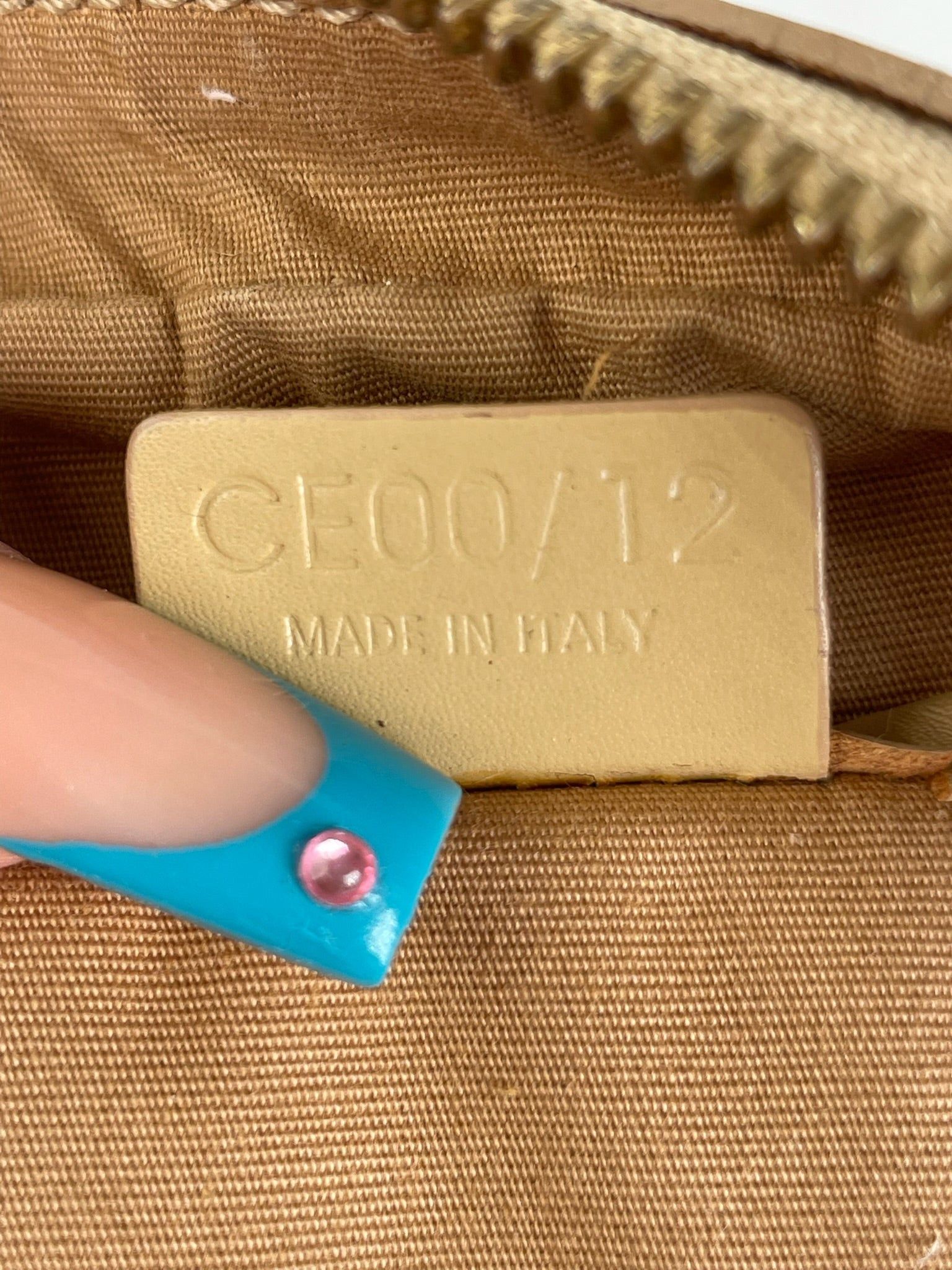 Celine Beige Leather Bowling Bag Embossed Logo Pattern Size ONE SIZE - 3 Thumbnail