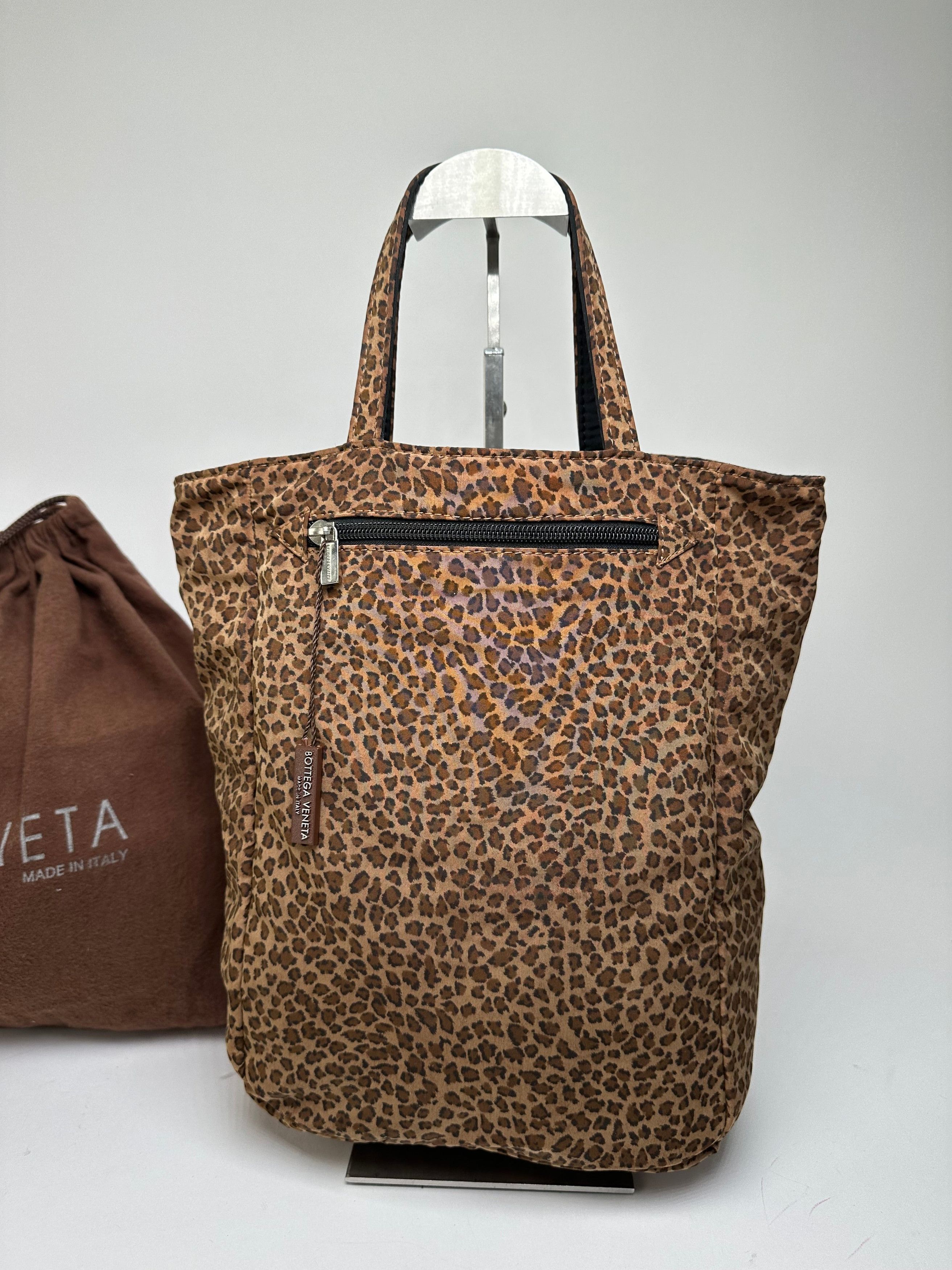 Bottega Veneta Vintage Reversible Nylon Tote Bag Leopard Size ONE SIZE - 2 Thumbnail