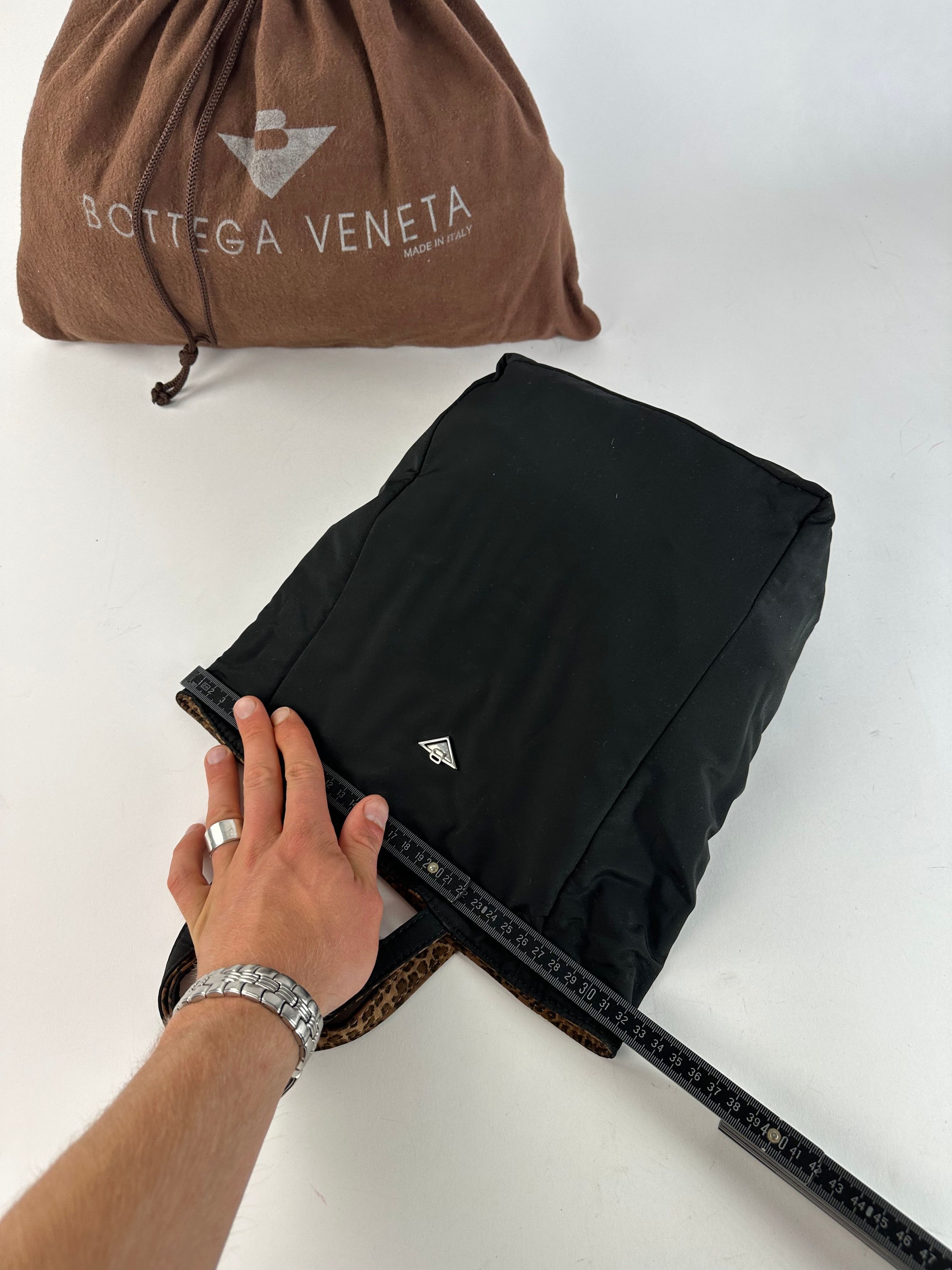 Bottega Veneta Vintage Reversible Nylon Tote Bag Leopard Size ONE SIZE - 10 Thumbnail