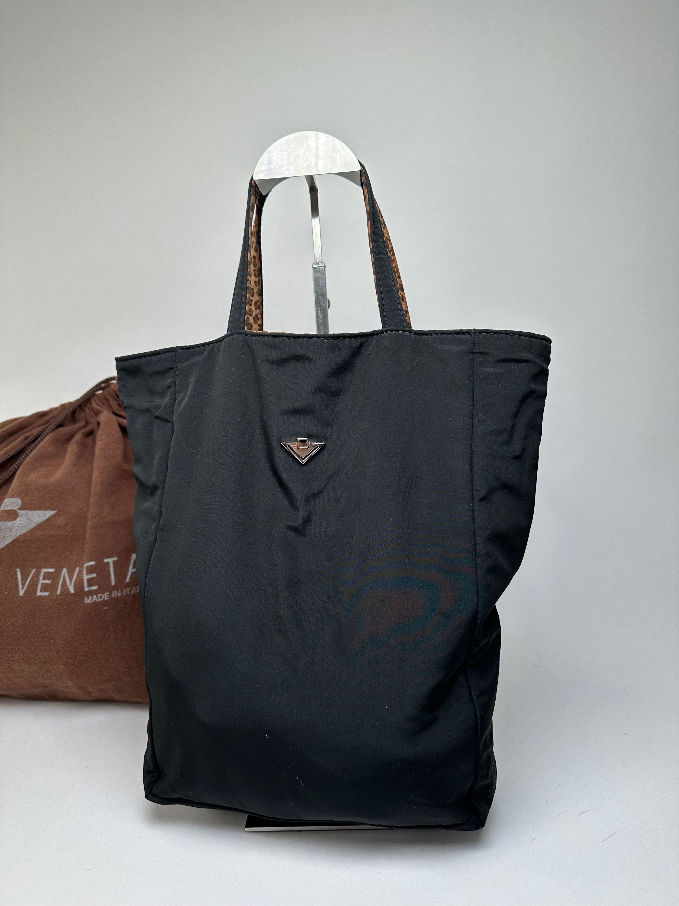 Bottega Veneta Vintage Reversible Nylon Tote Bag Leopard Size ONE SIZE - 8 Thumbnail
