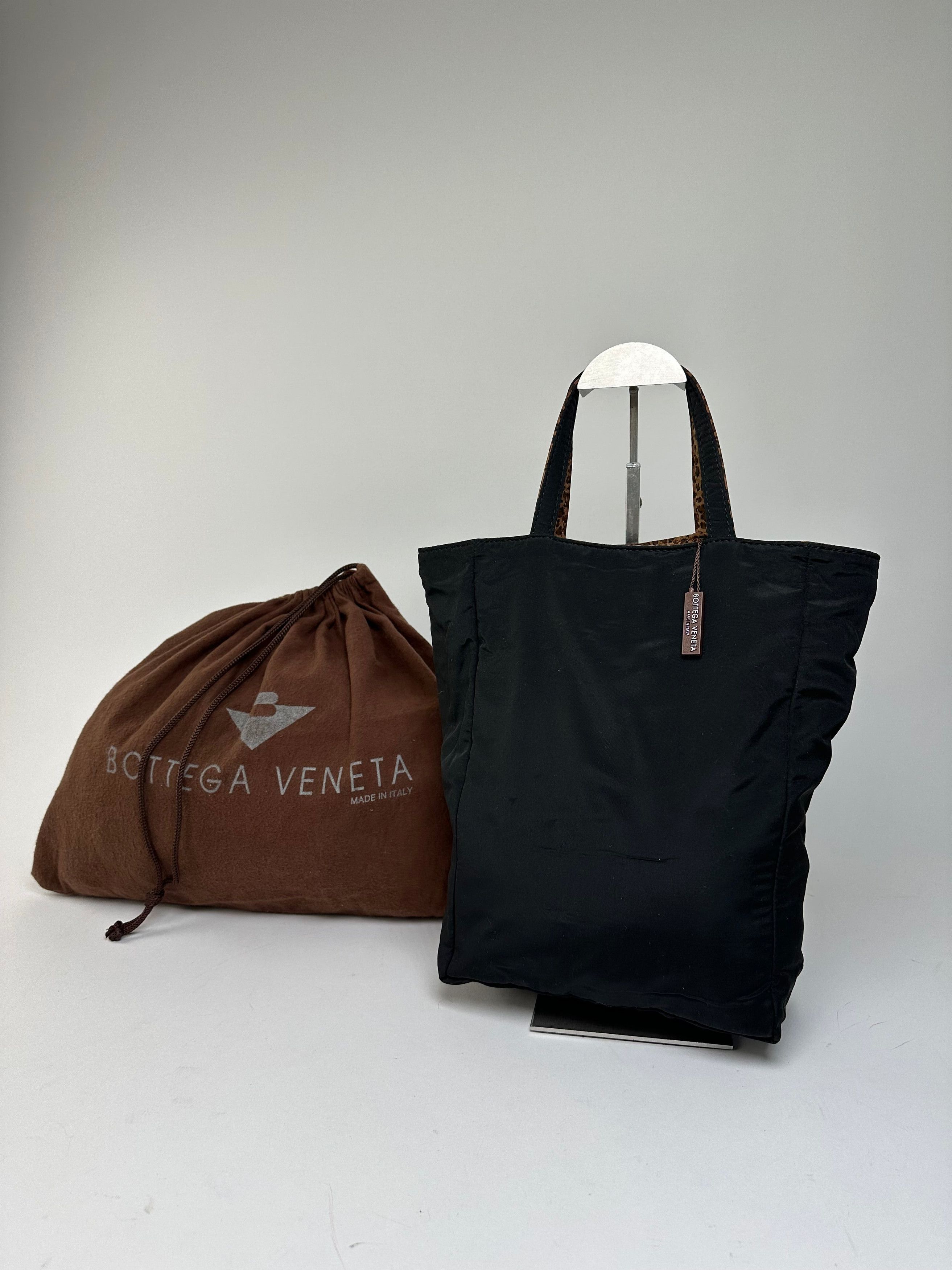 Bottega Veneta Vintage Reversible Nylon Tote Bag Leopard Size ONE SIZE - 3 Thumbnail