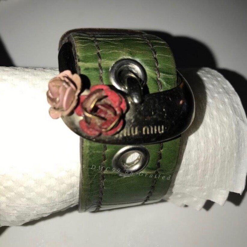 Miu Miu Miu Miu Vintage Leather Bracelet Size ONE SIZE - 3 Thumbnail