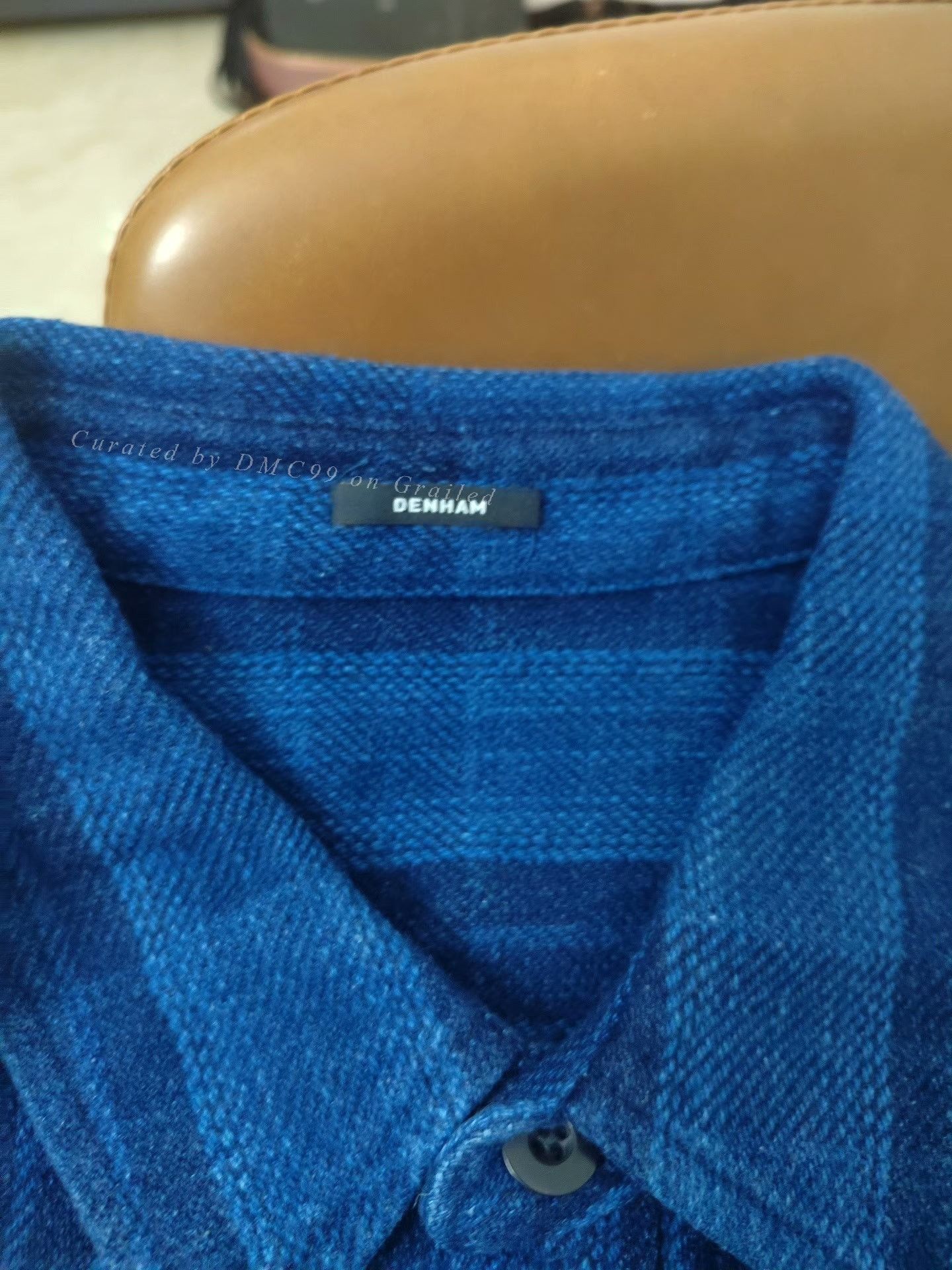 DENHAM DENHAM Indigo Check Cotton Shirt Size US XL / EU 56 / 4 - 4 Thumbnail